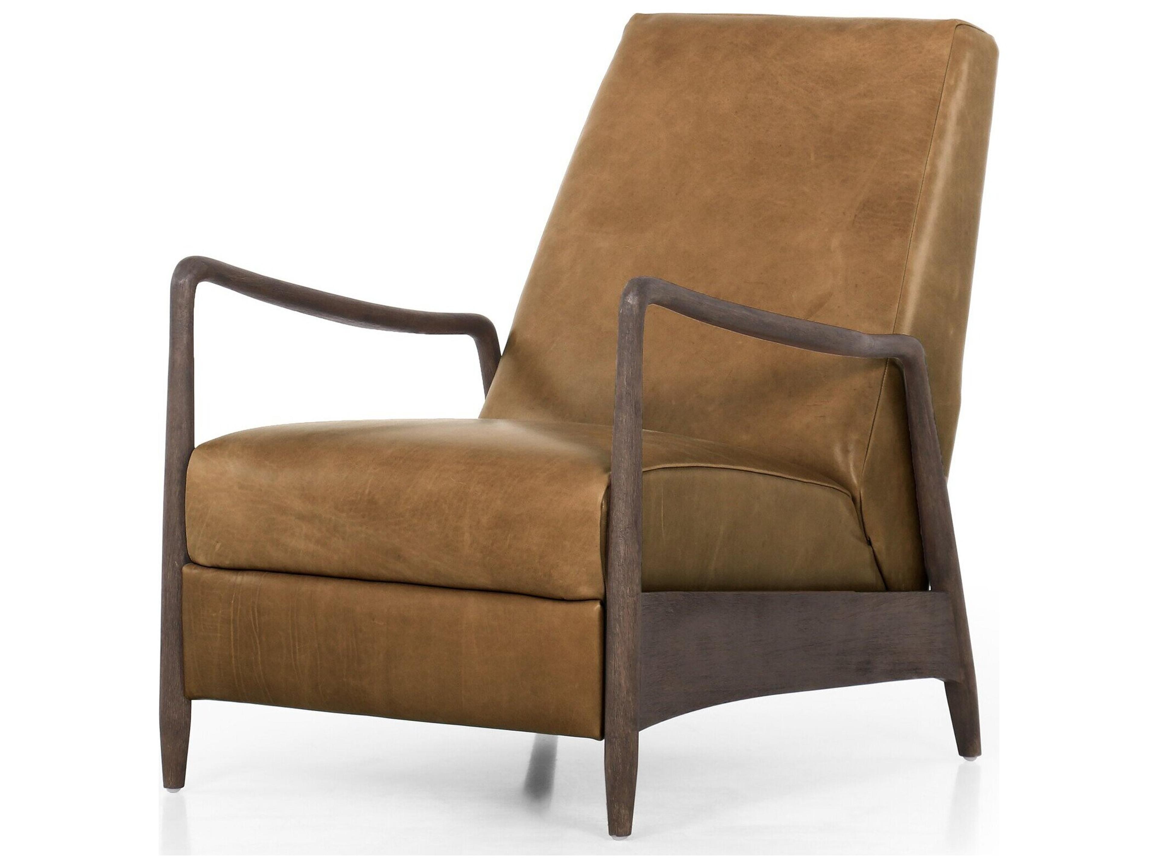 Four Hands Kensington Braden Brown Leather Accent Chair