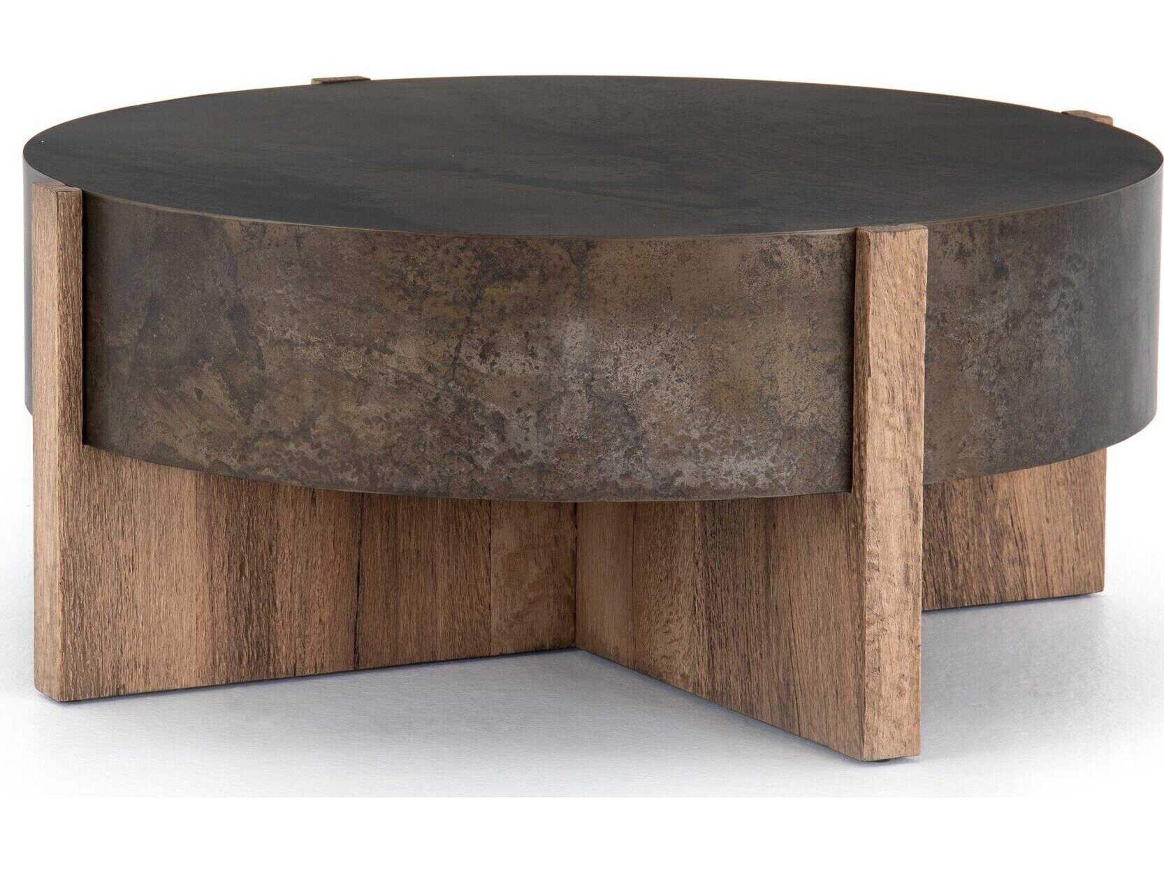 Four Hands Wesson Bingham Coffee Table-Rustic Oak