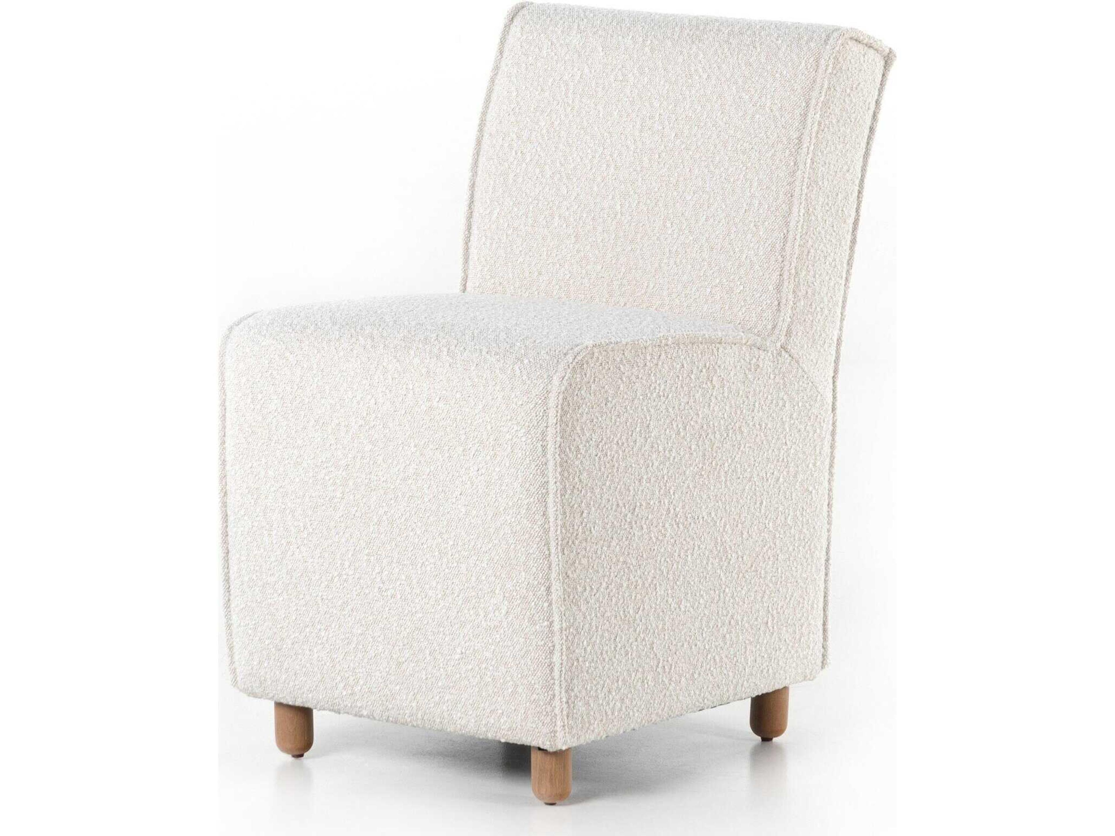 Four Hands Ashford Hobson Beech Wood Beige Upholstered Side Dining Chair