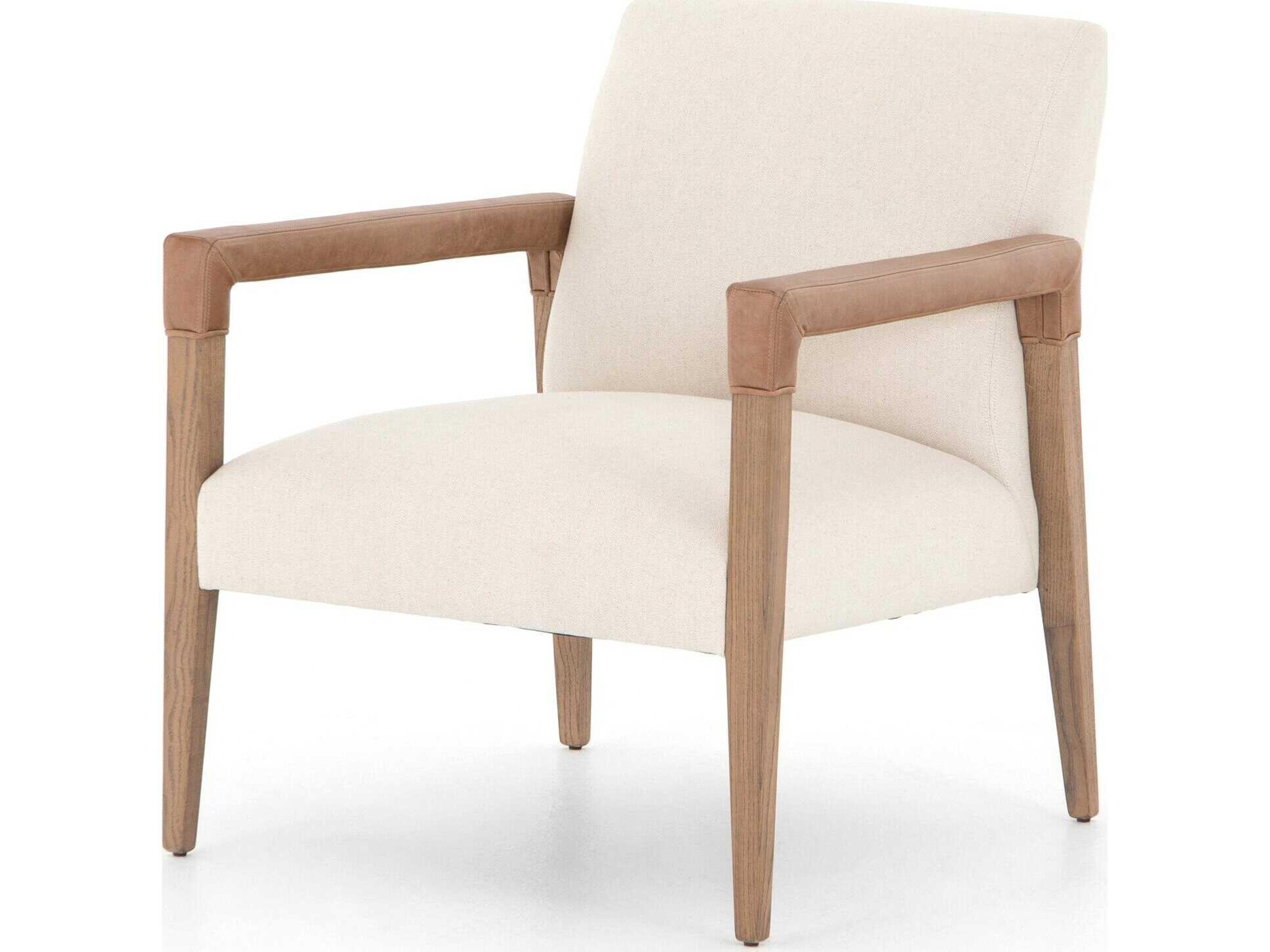 Four Hands Abbott Reuben White Fabric Accent Chair