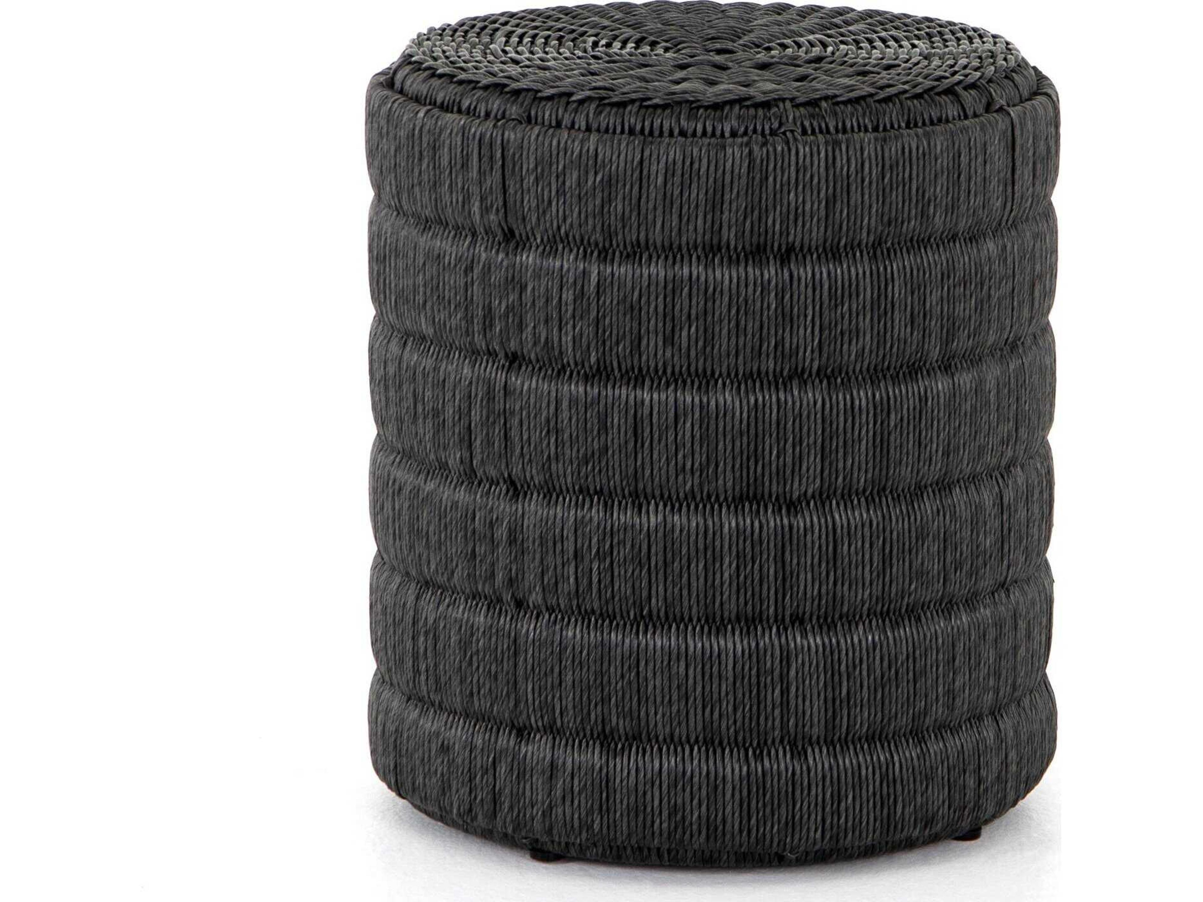 Four Hands Grass Roots Madura End Table-Vintage Coal