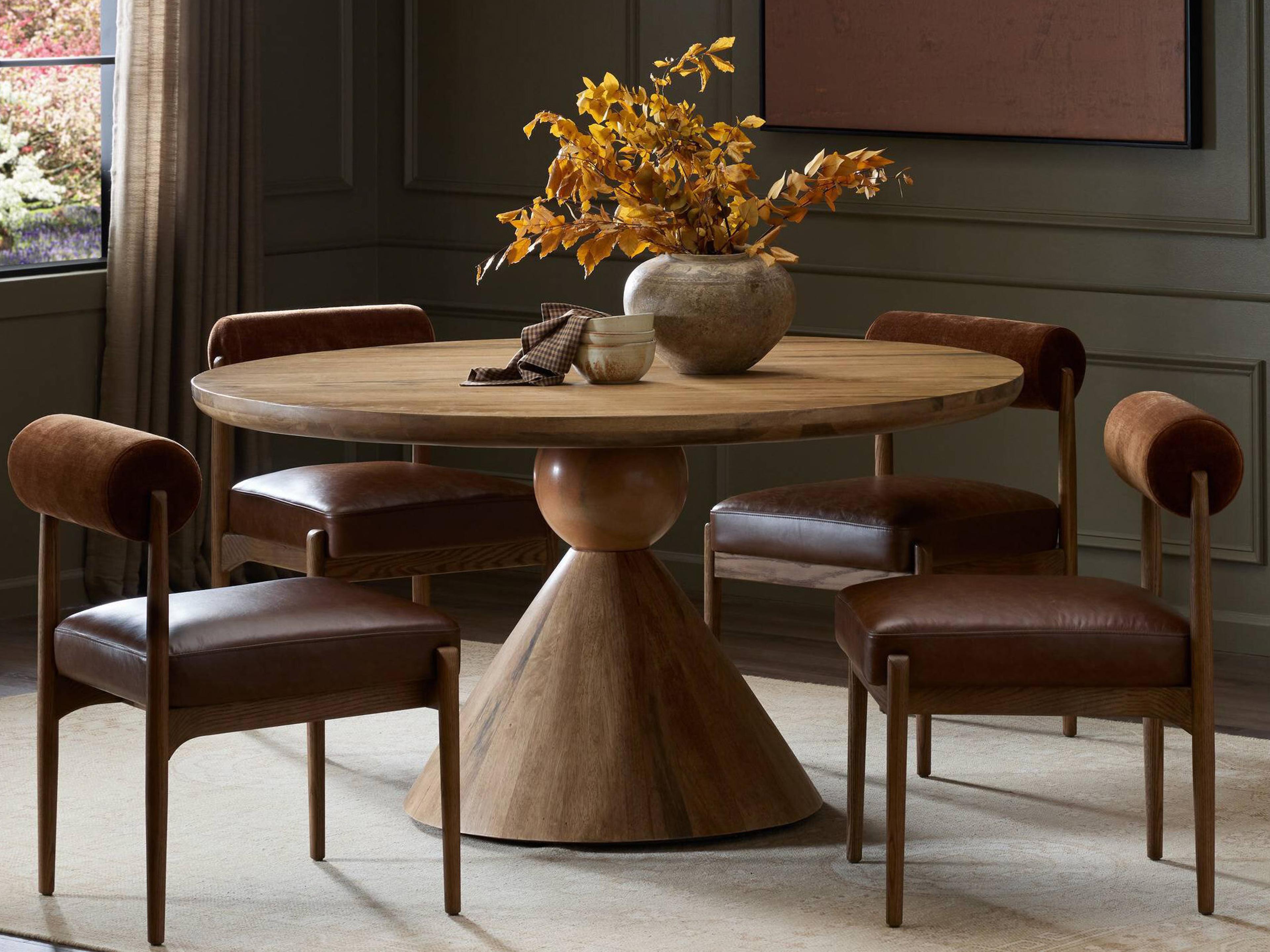 Four Hands Merritt Bibianna Smoked Honey Blush Dining Table