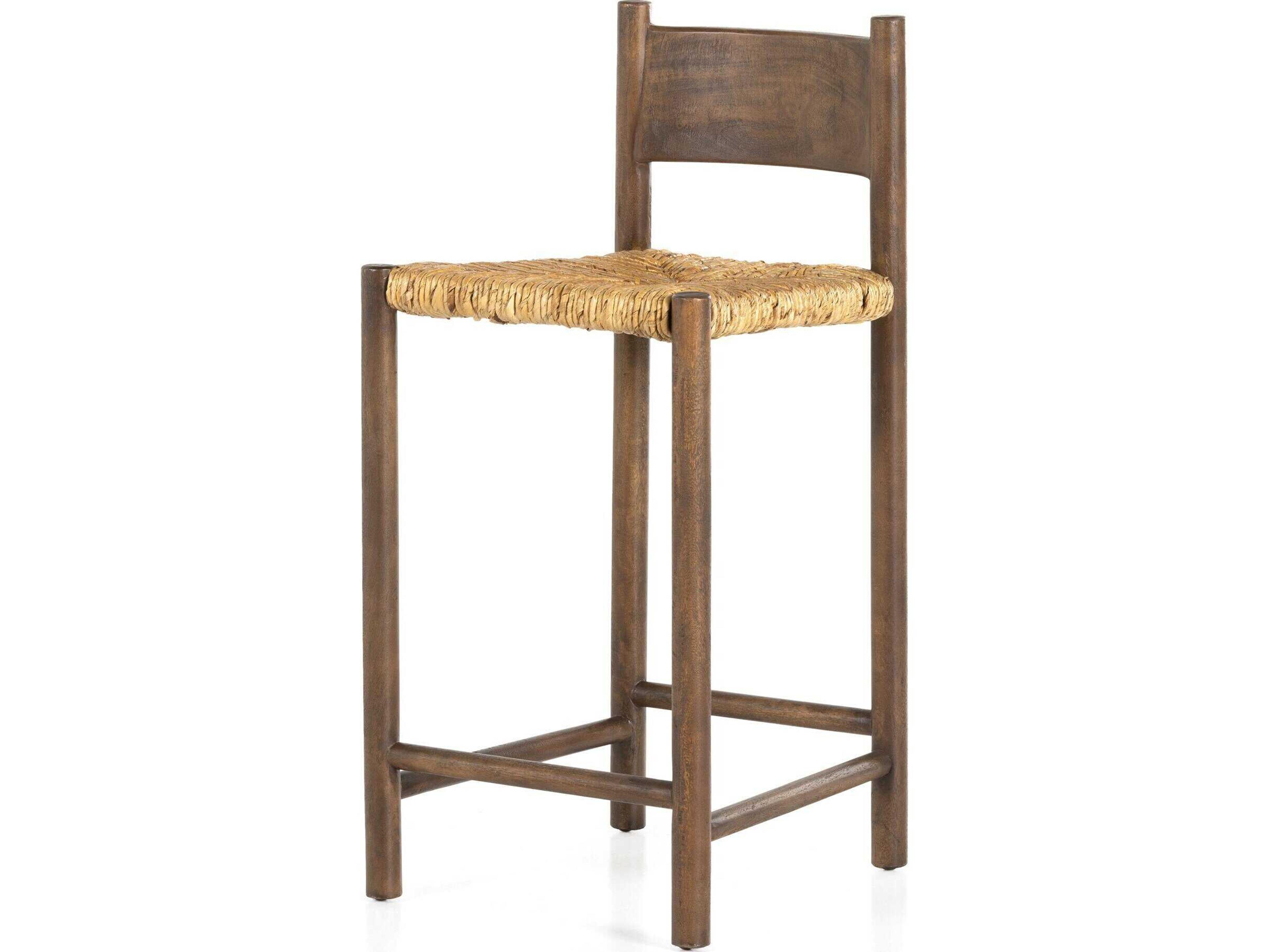Grass Roots Largo Mango Wood Russet Slight Dark Bleaching Counter Stool