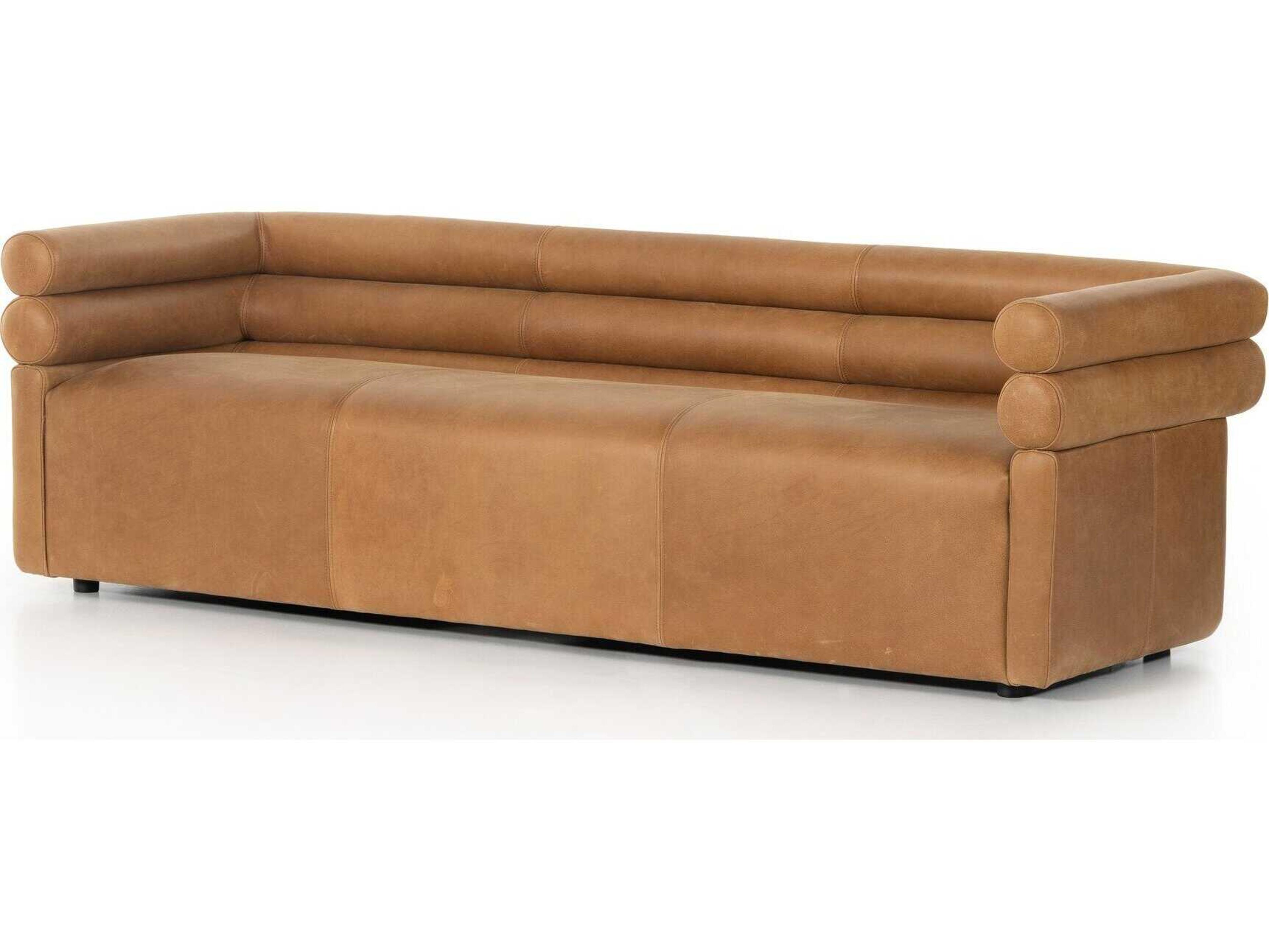 Four Hands Grayson Evie Palermo Cognac Leather Sofa