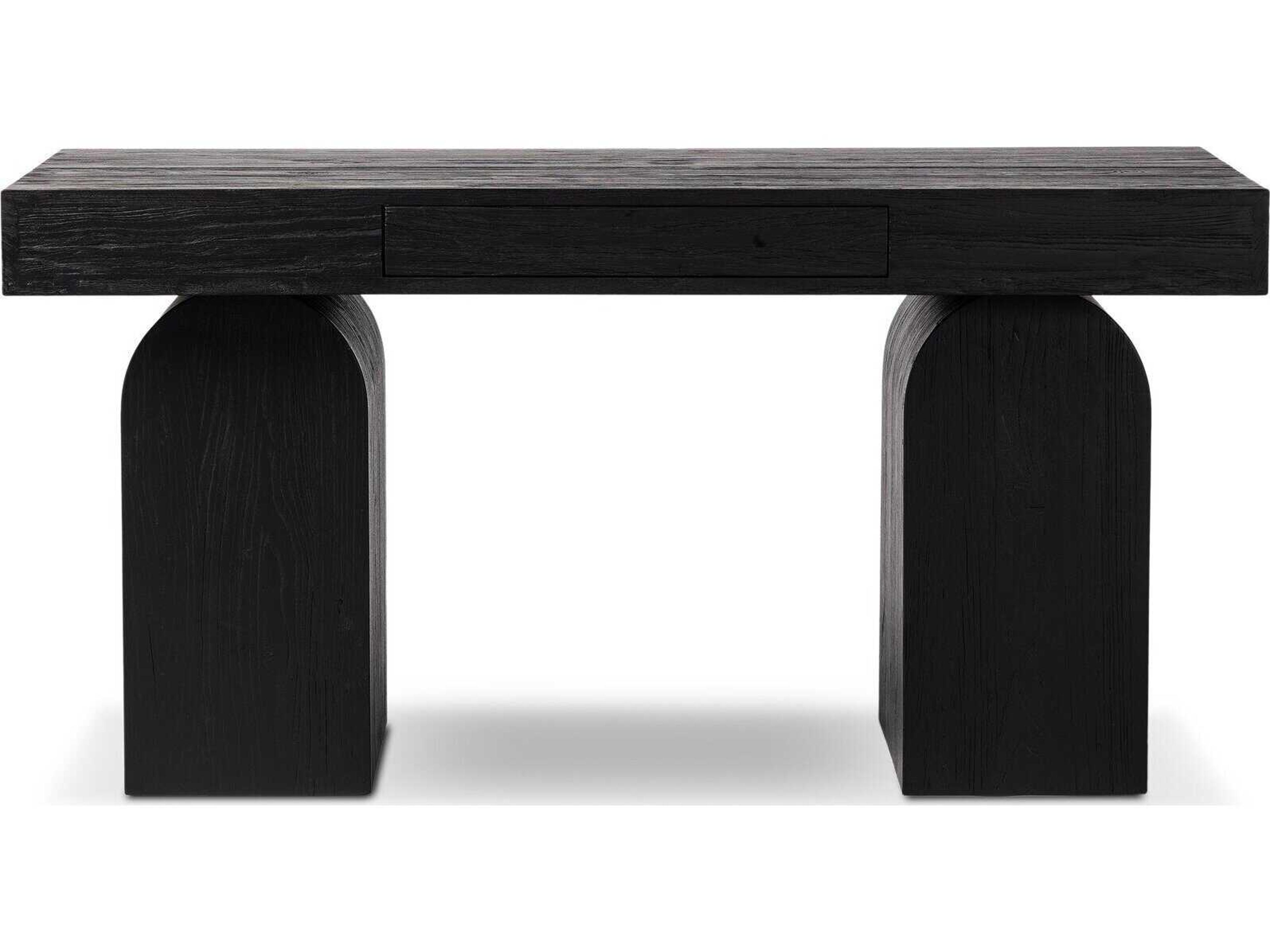 Four Hands Wells Keane Black Elm Nettlewood Wood Writing Desk