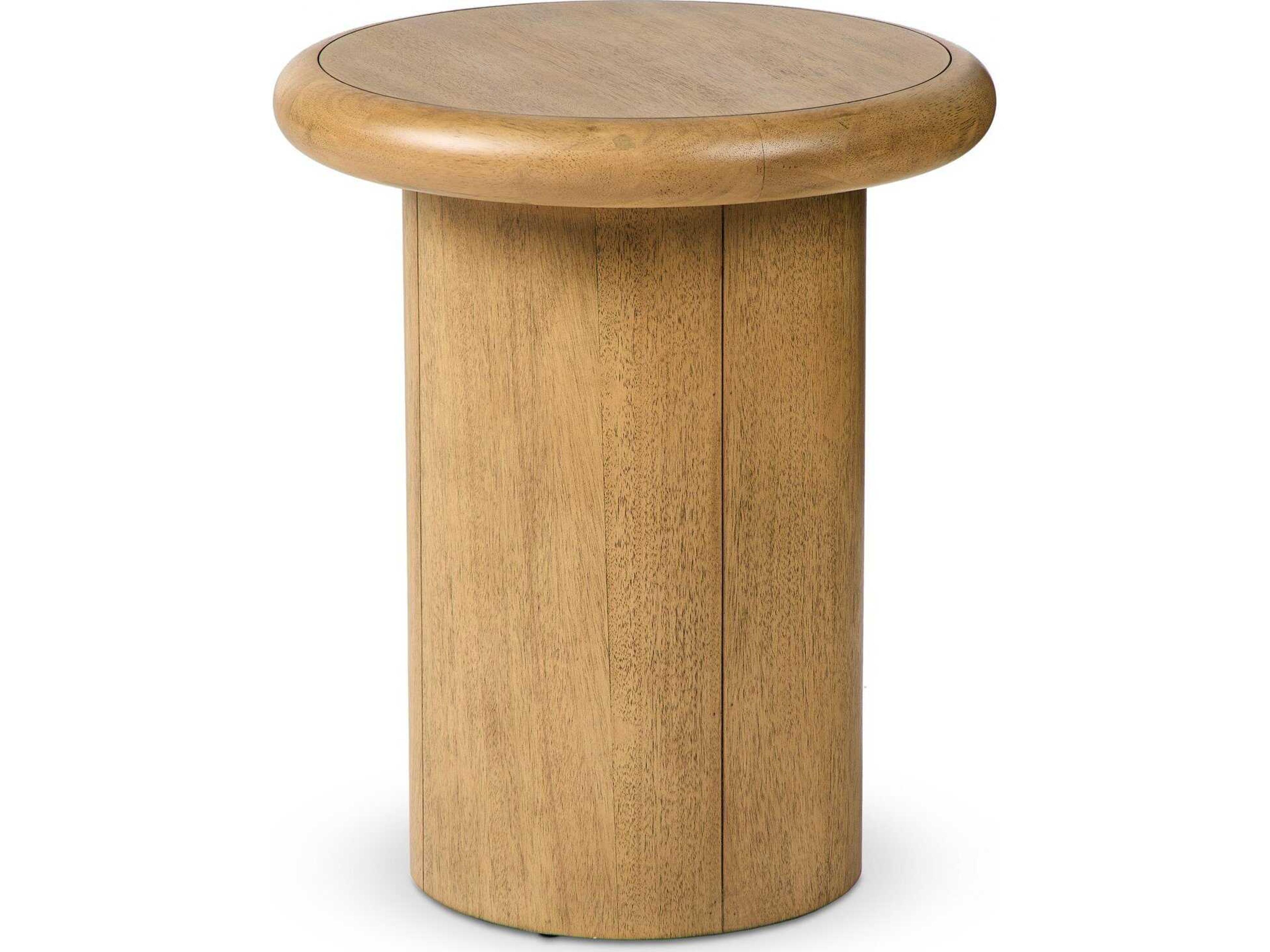 Four Hands Bolton Zach Round Burnished Parawood End Table