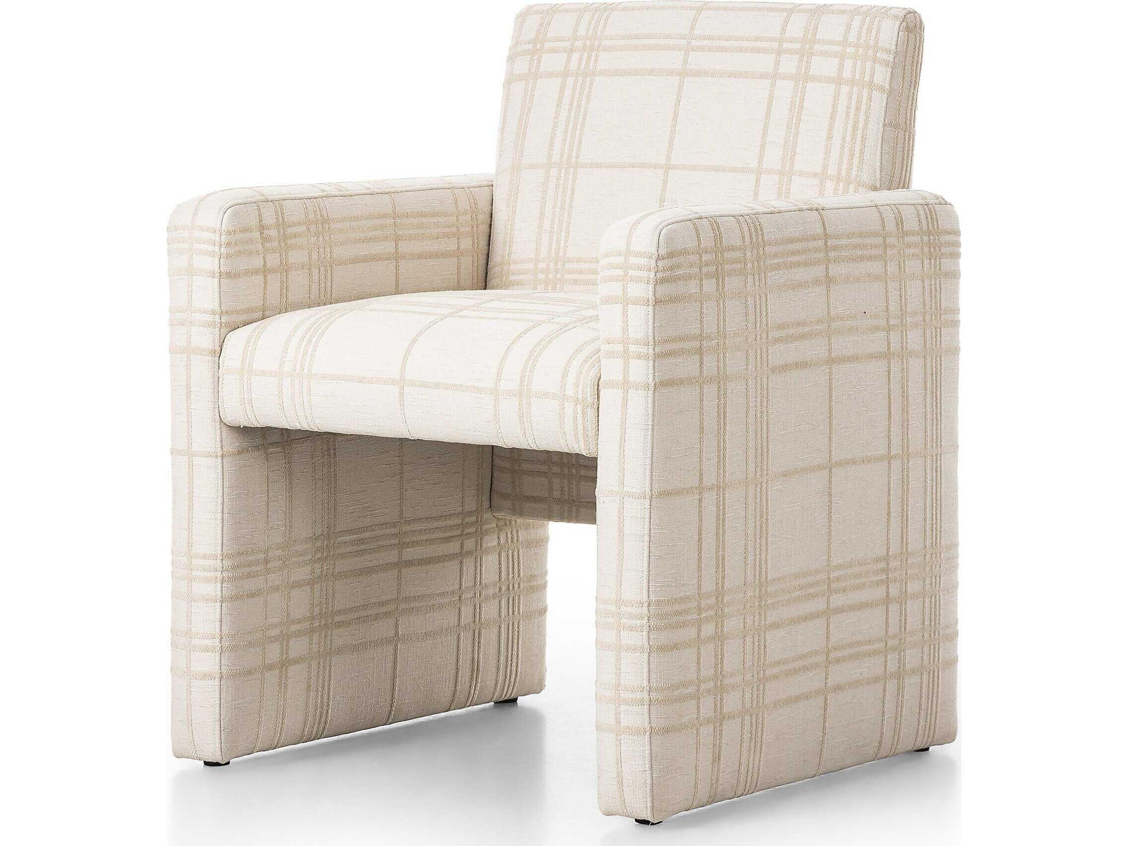 Four Hands Grayson Kima Beige Upholstered Arm Dining Chair
