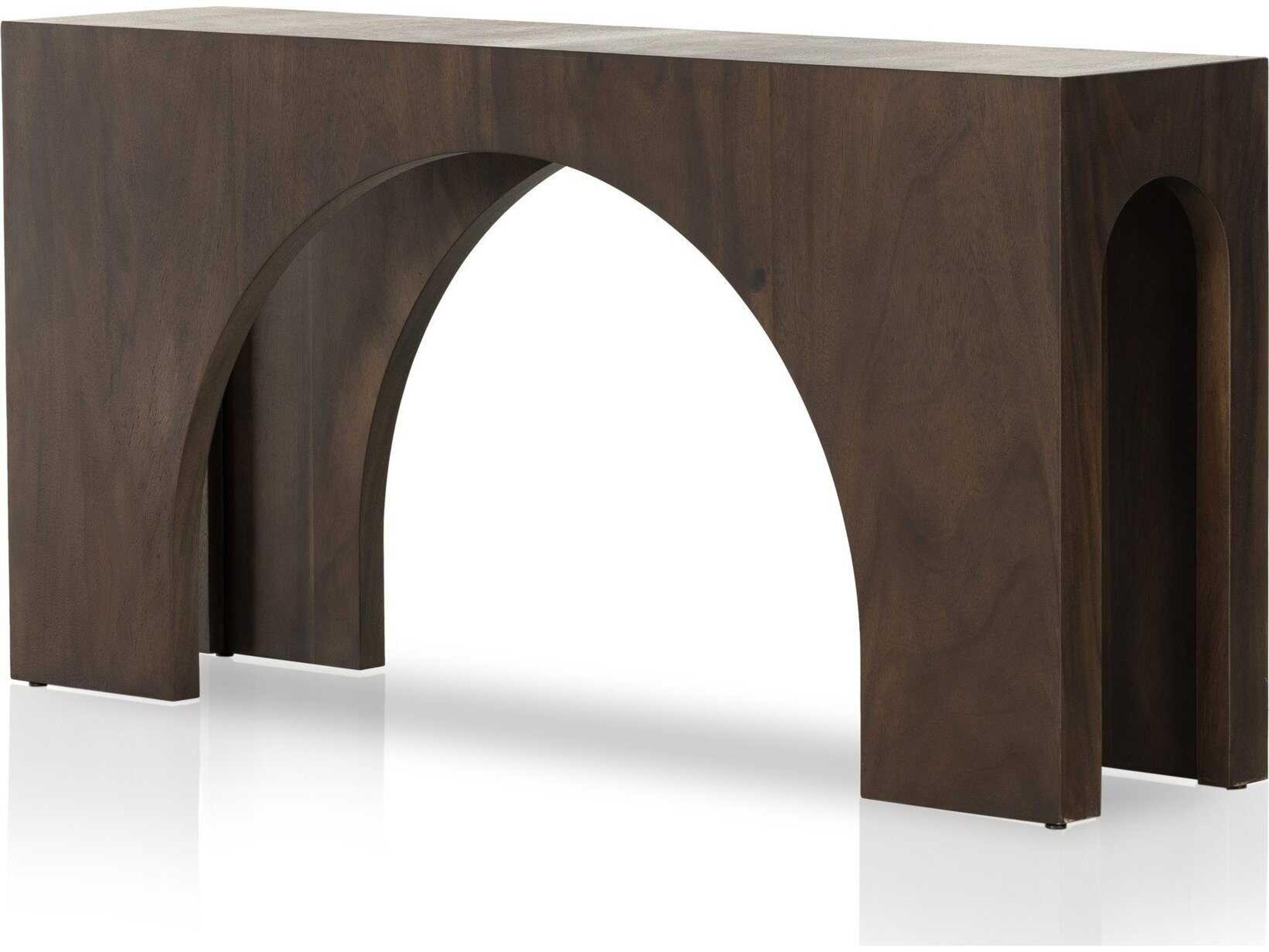 Wesson Rectangular Wood Smoked Guanacaste Console Table