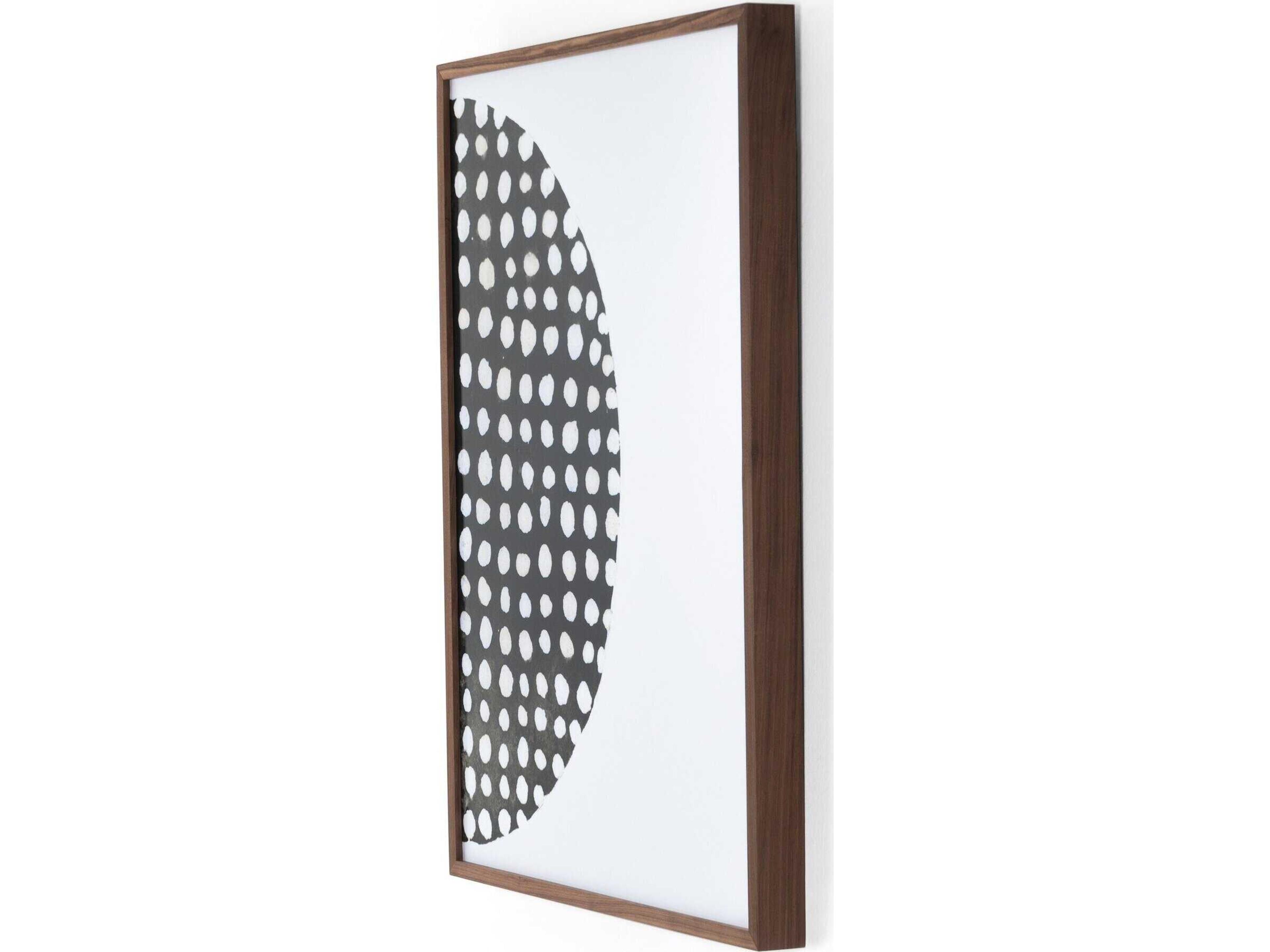 Four Hands Art Studio Global Disco Diptych, Black by Jess Engle Walnut  Canvas Wall Art