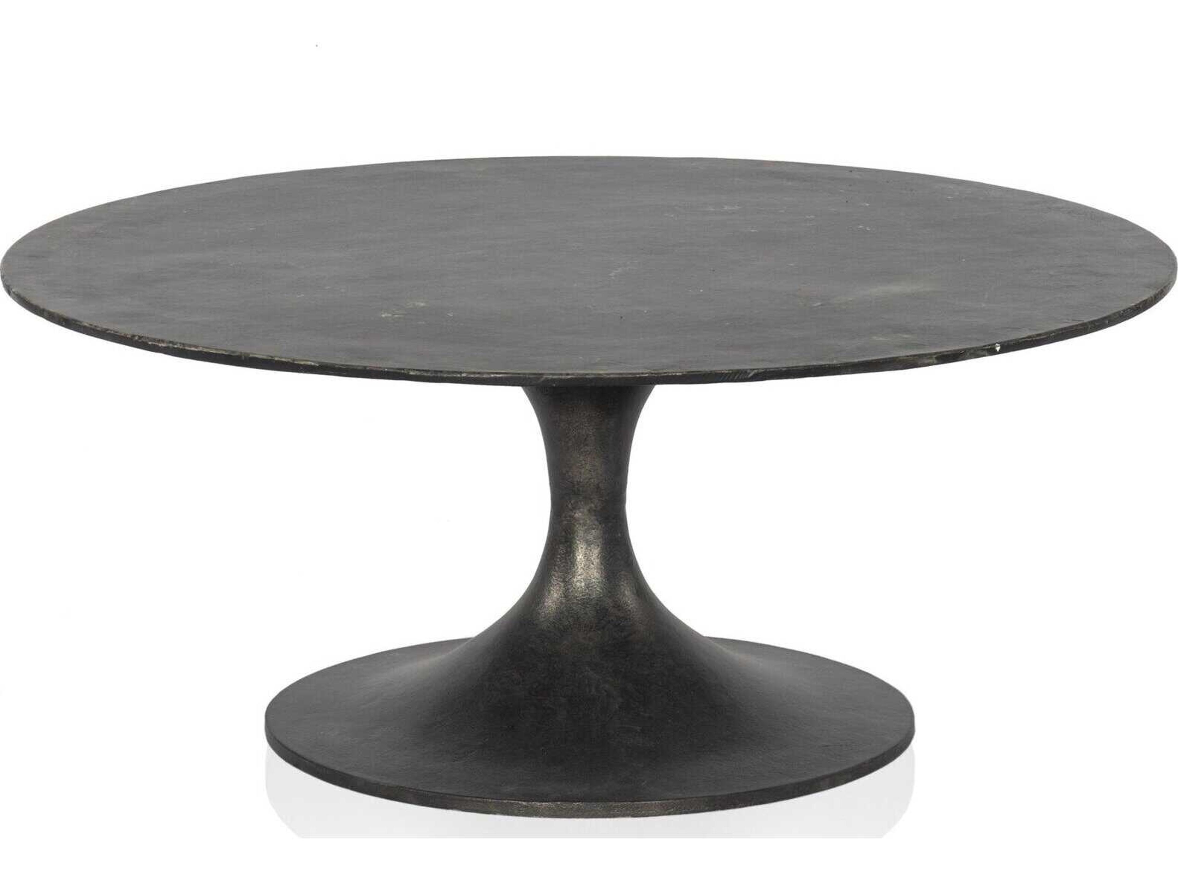 Four Hands Marlow Simone Raw Black Round Coffee Table