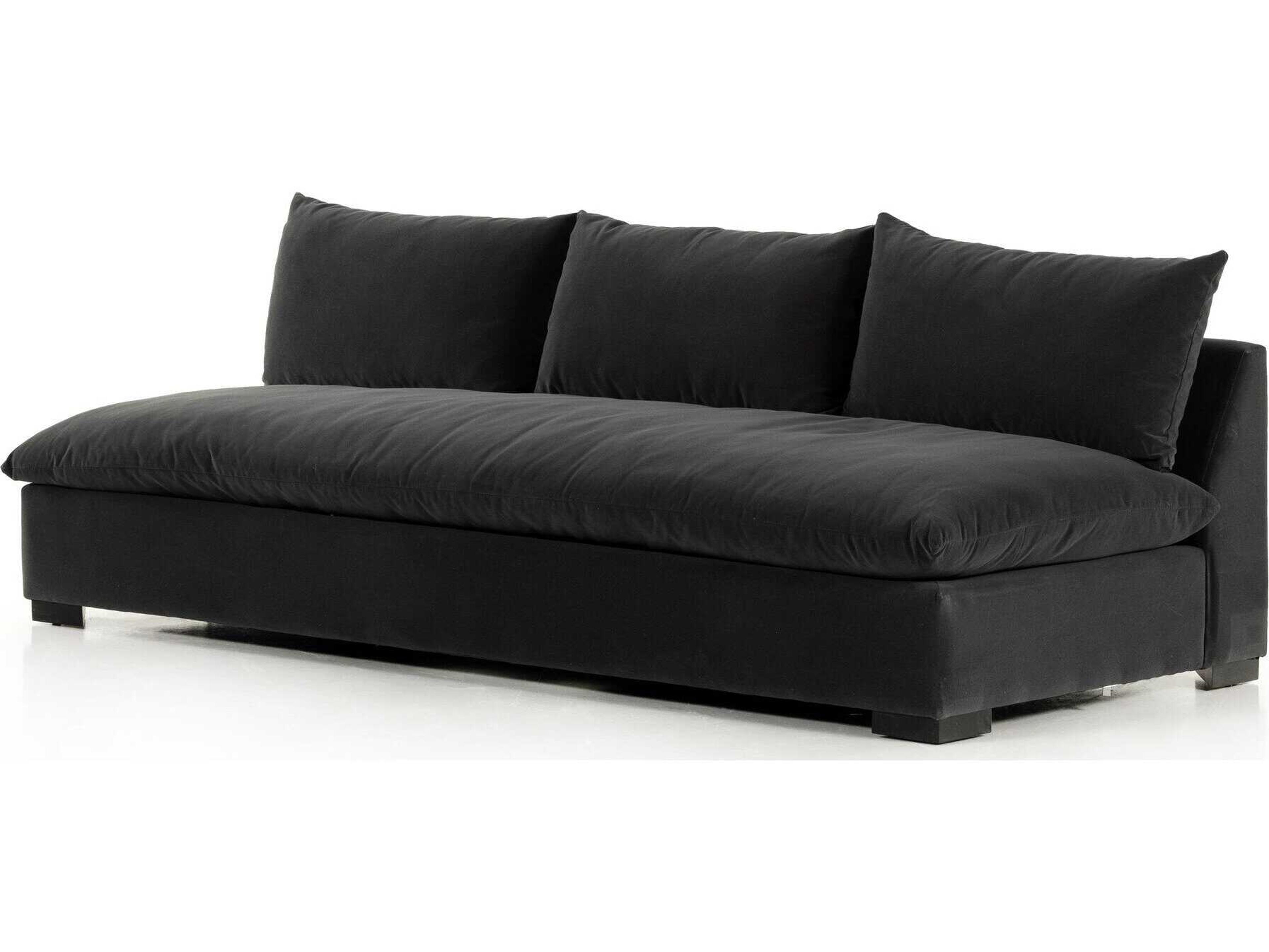 Four Hands Atelier Grant Henry Charcoal Espresso Gray Upholstered Sofa