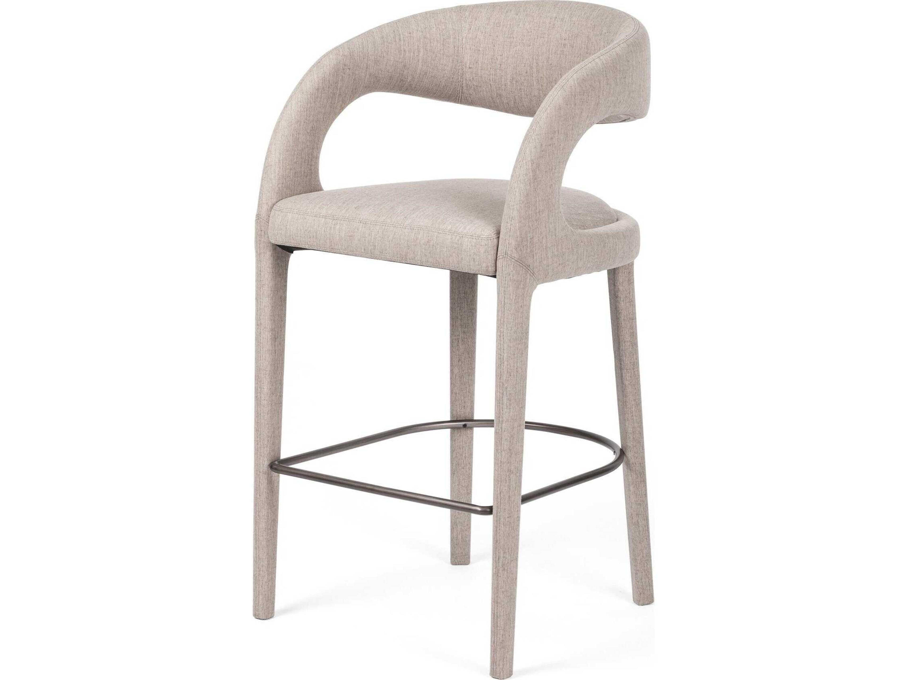 Four Hands Townsend Hawkins Savile Flannel Upholstered Bar Stool