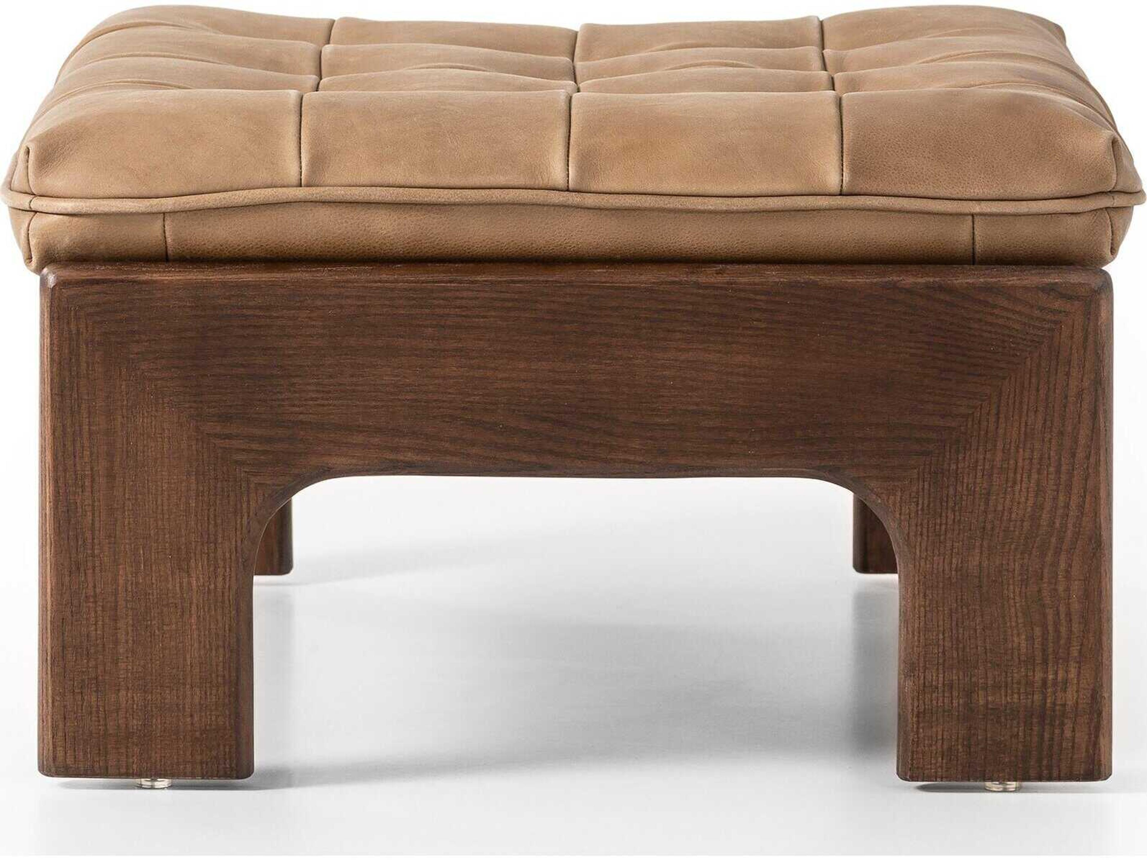 Luxecor Globetrotter Halston Brown Leather Ottoman