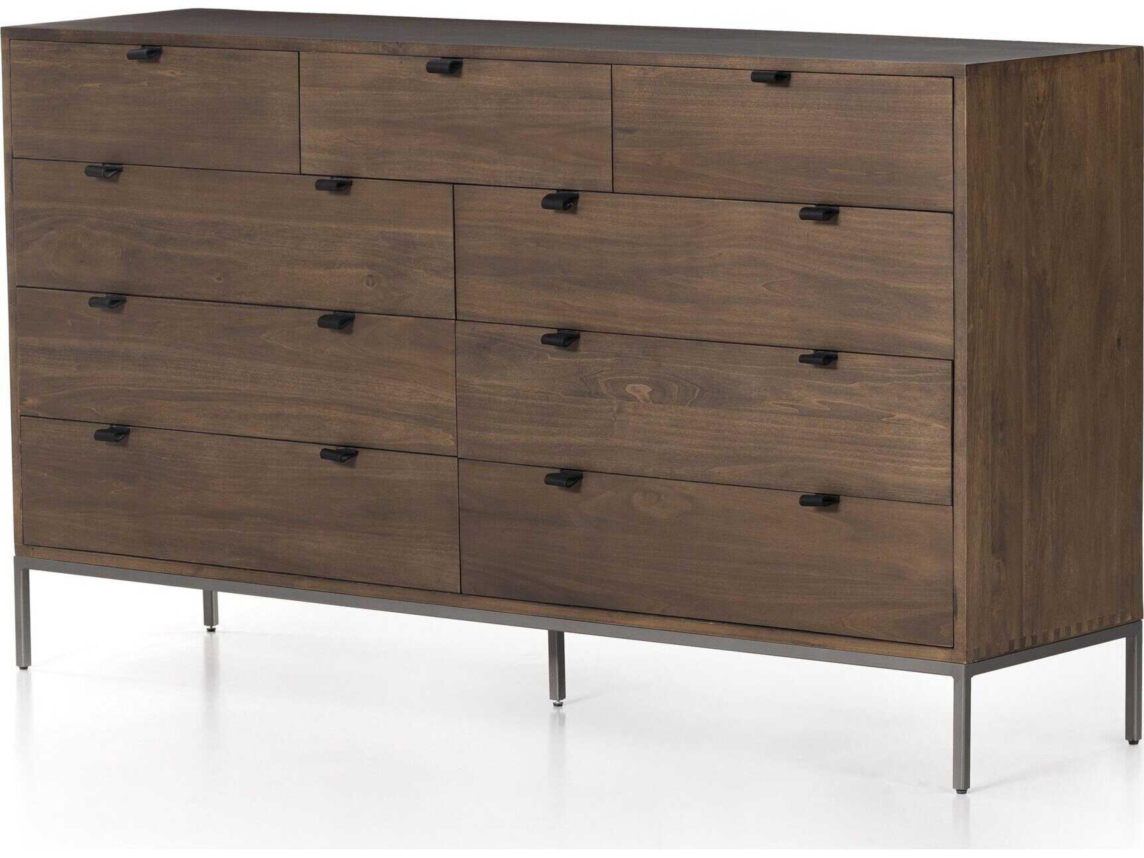 Four Hands Fulton Trey Auburn Poplar  Wood 9 Drawer Dresser