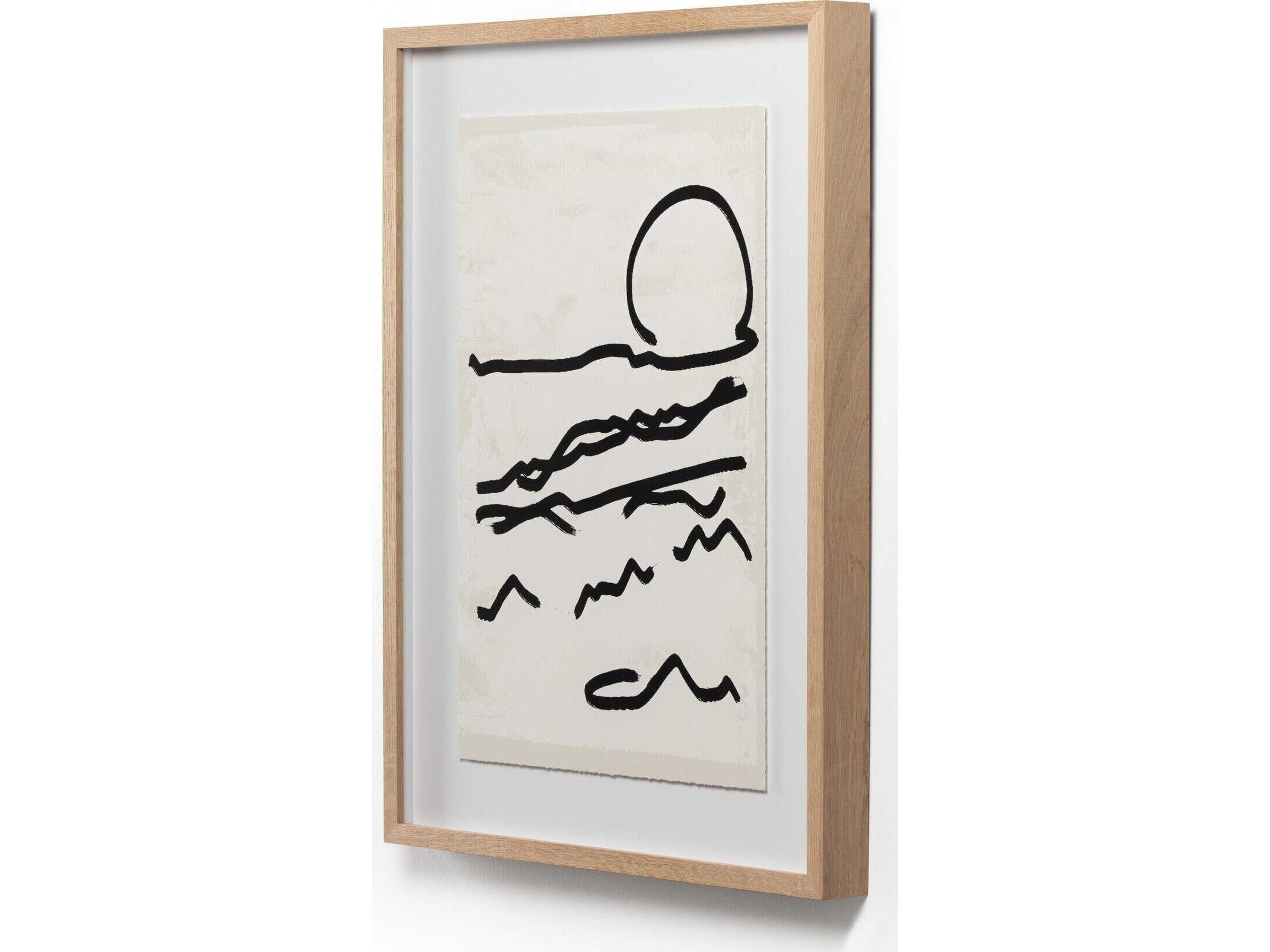 Four Hands Art Studio Mountain High I by Coup D' Esprit Vertical Grain White Oak  Canvas Wall Art