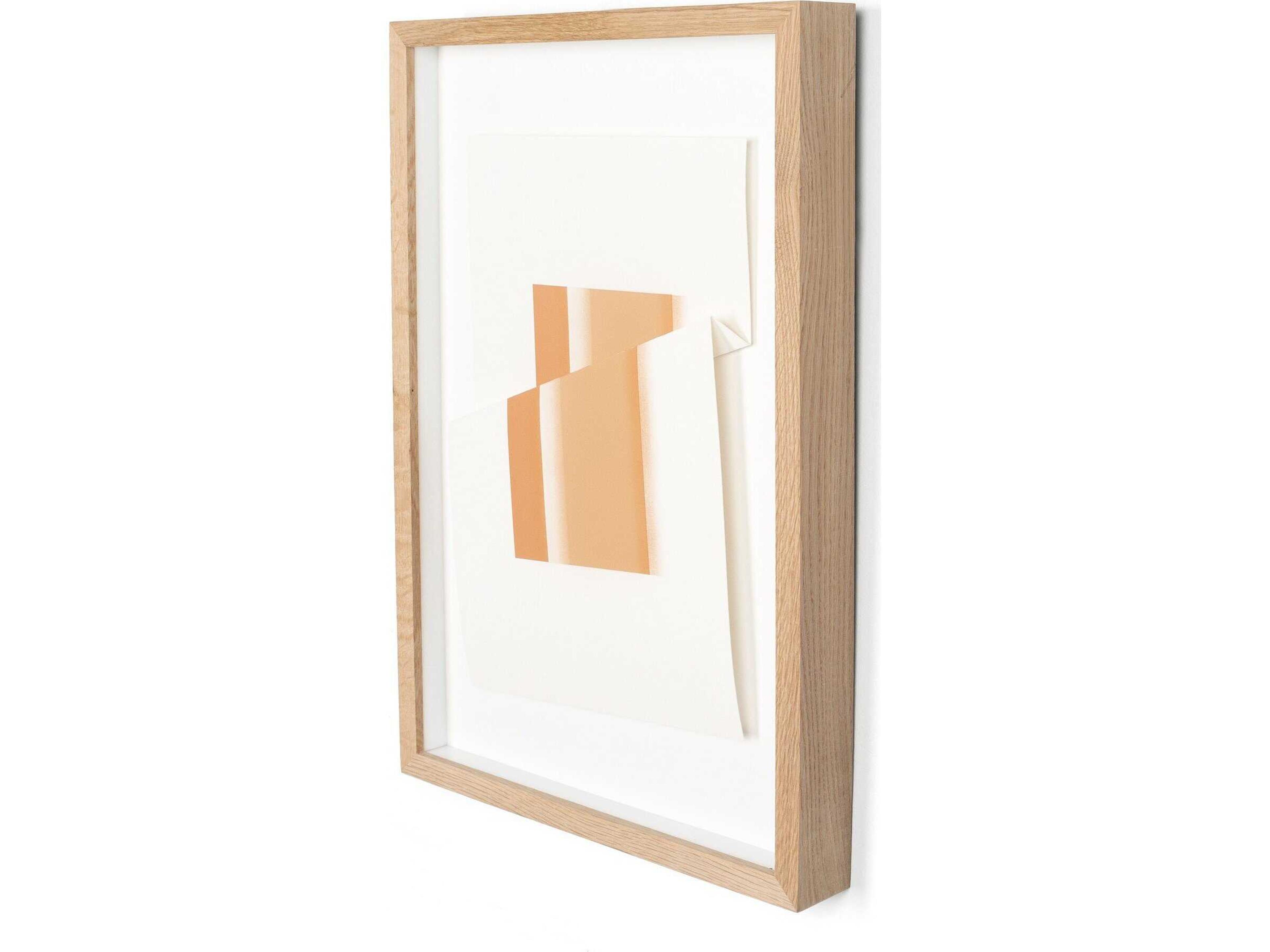 Four Hands Art Studio Color Form G by David Grey Vertical Grain White Oak  Canvas Wall Art