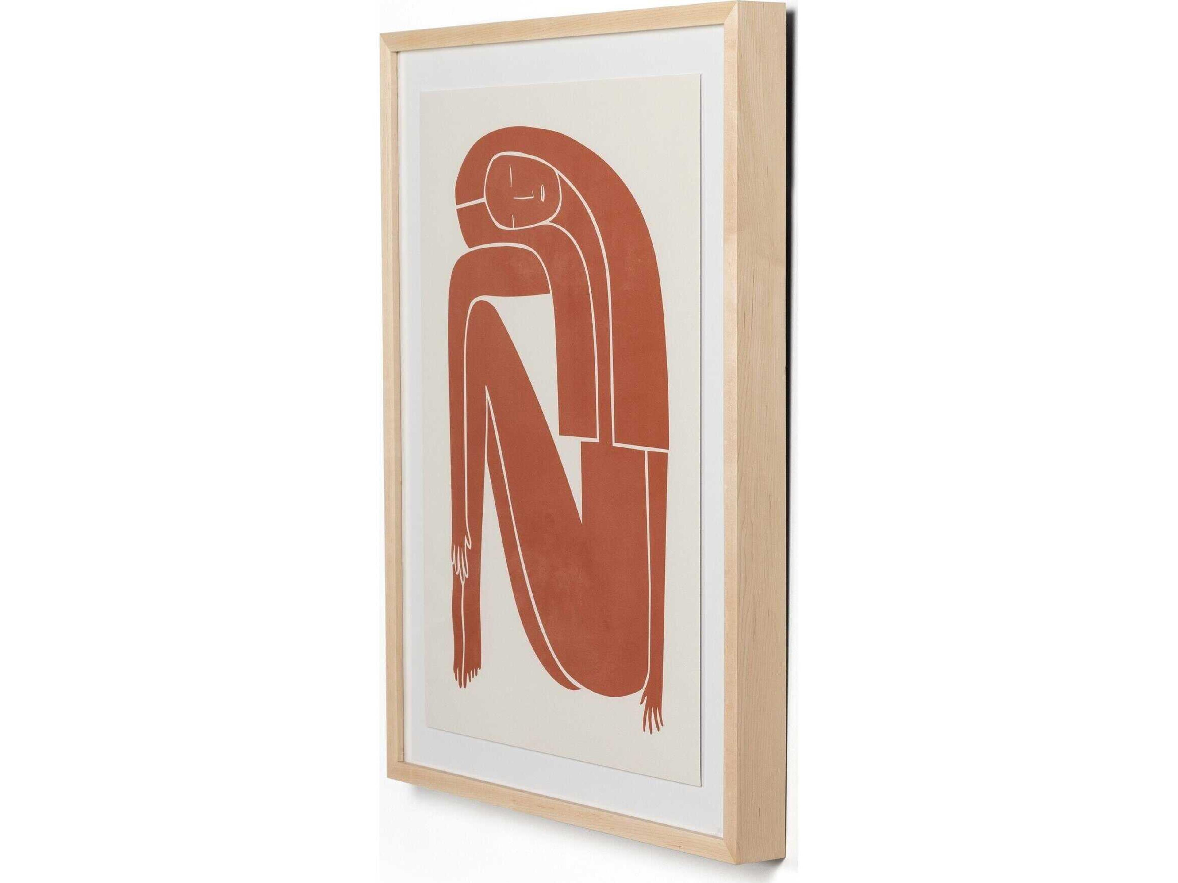 Four Hands Art Studio Figurative Figure Terracotta by Roseanne Kenny Natural Maple  Canvas Wall Art