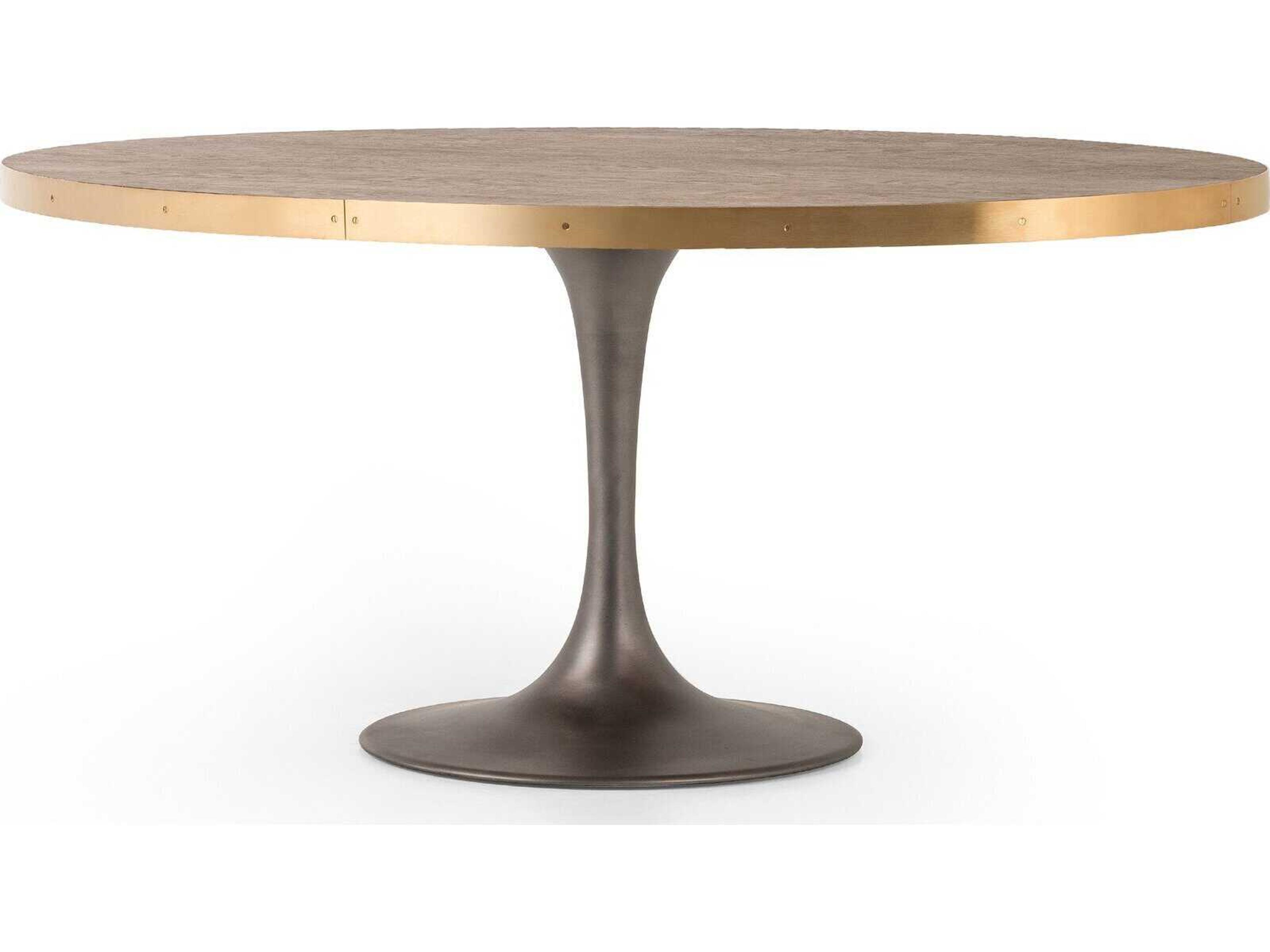 Four Hands Hughes Evans Reclaimed Burnt Oak Oval Dining Table