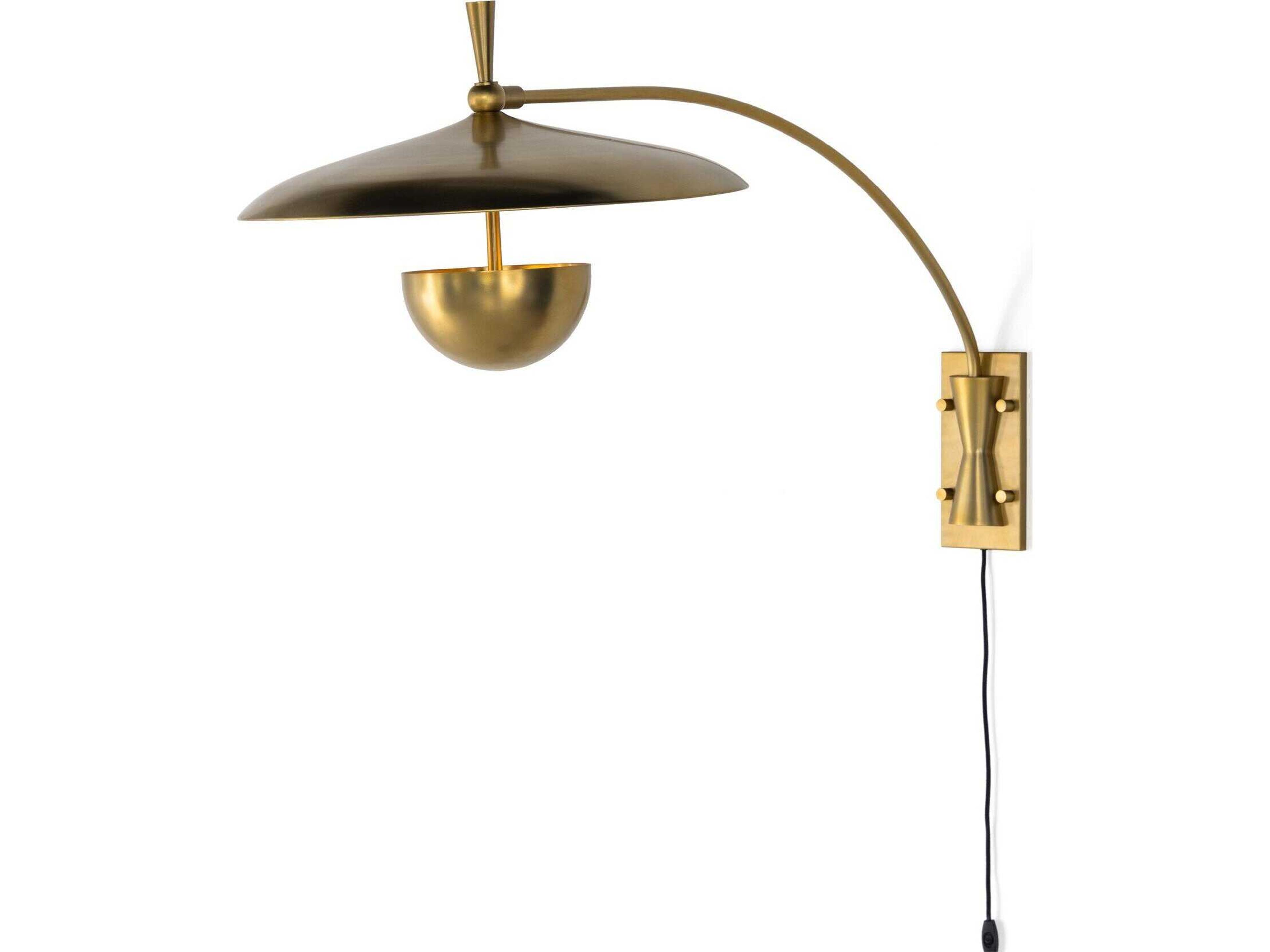 Four Hands Camden Bennington Antique Brass Iron  Sconce