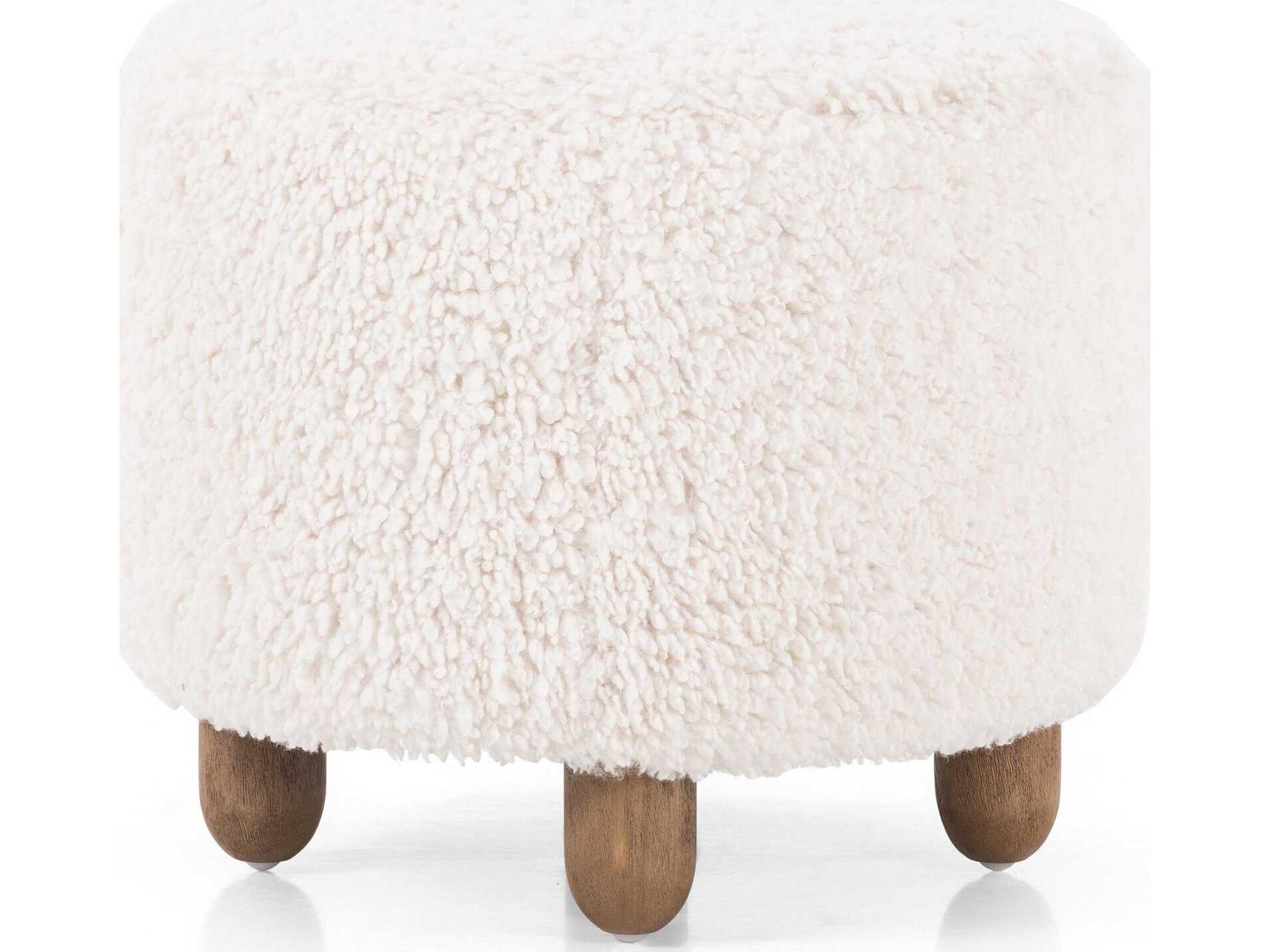Luxecor Globetrotter Aniston White Upholstered Ottoman