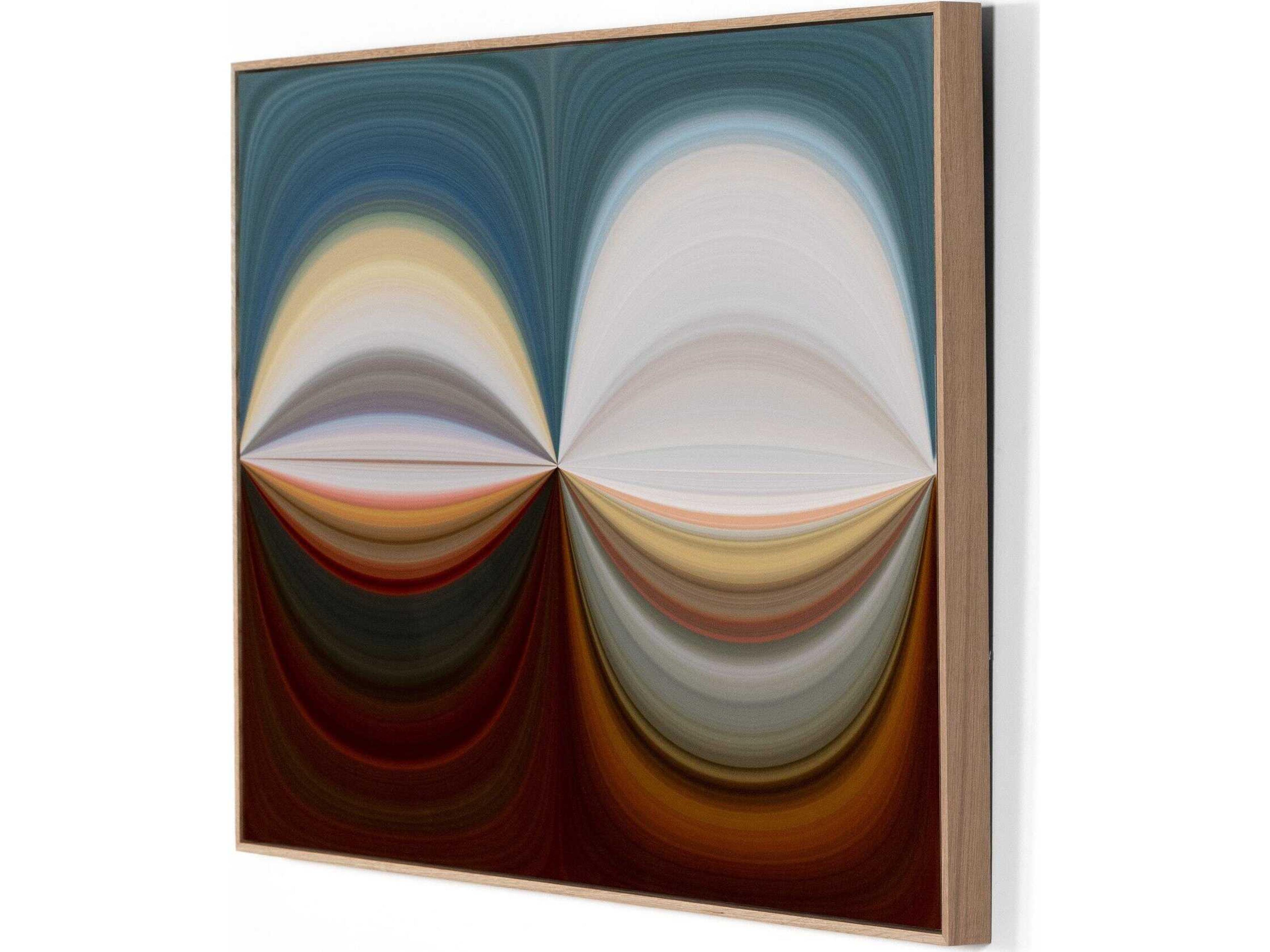 Four Hands Art Studio Abstract Curves by Getty Images Vertical Grain White Oak Floater  Canvas Wall Art