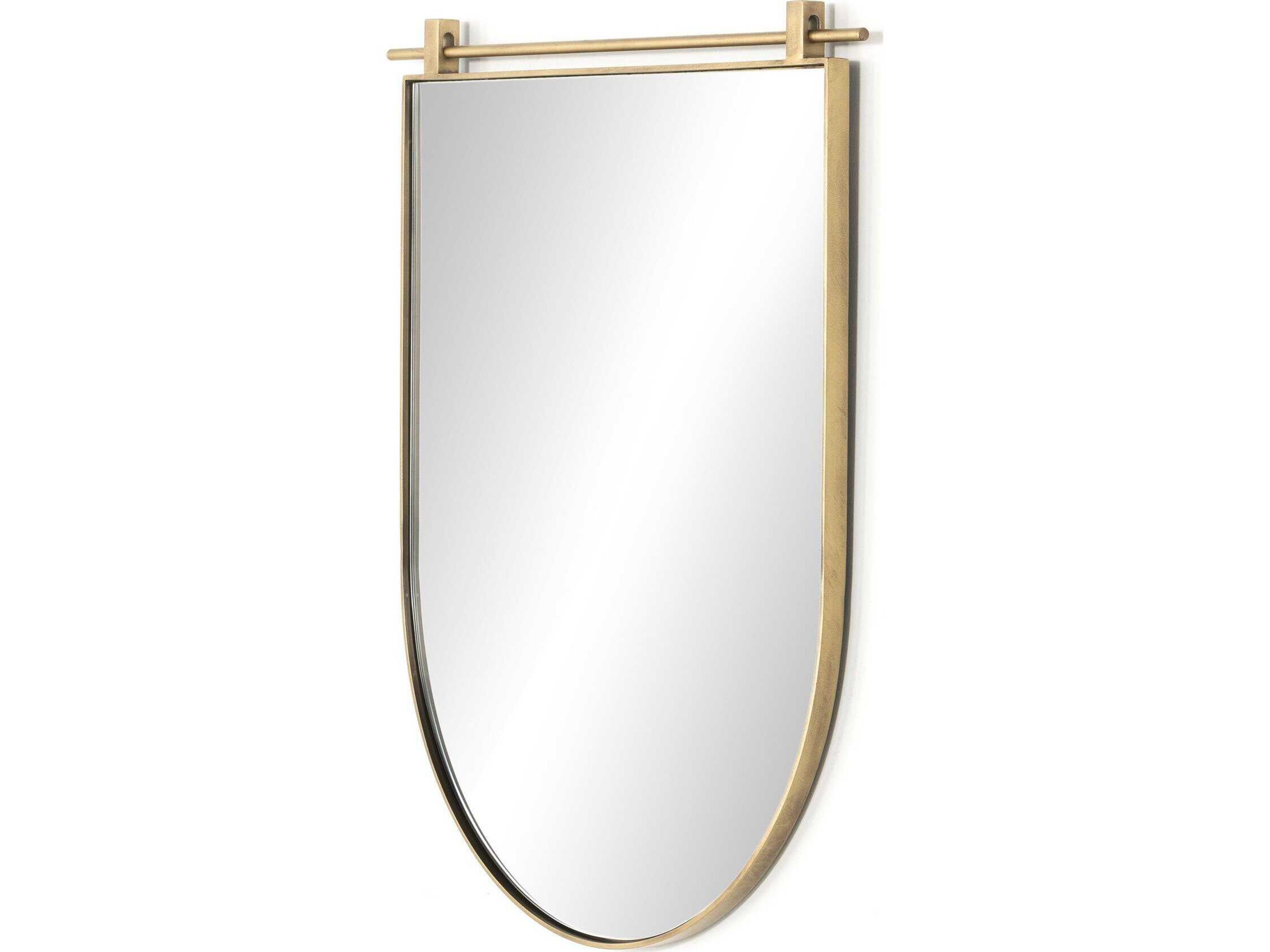 Four Hands Hutton Chico Antique Brass  Small Arch Mirror