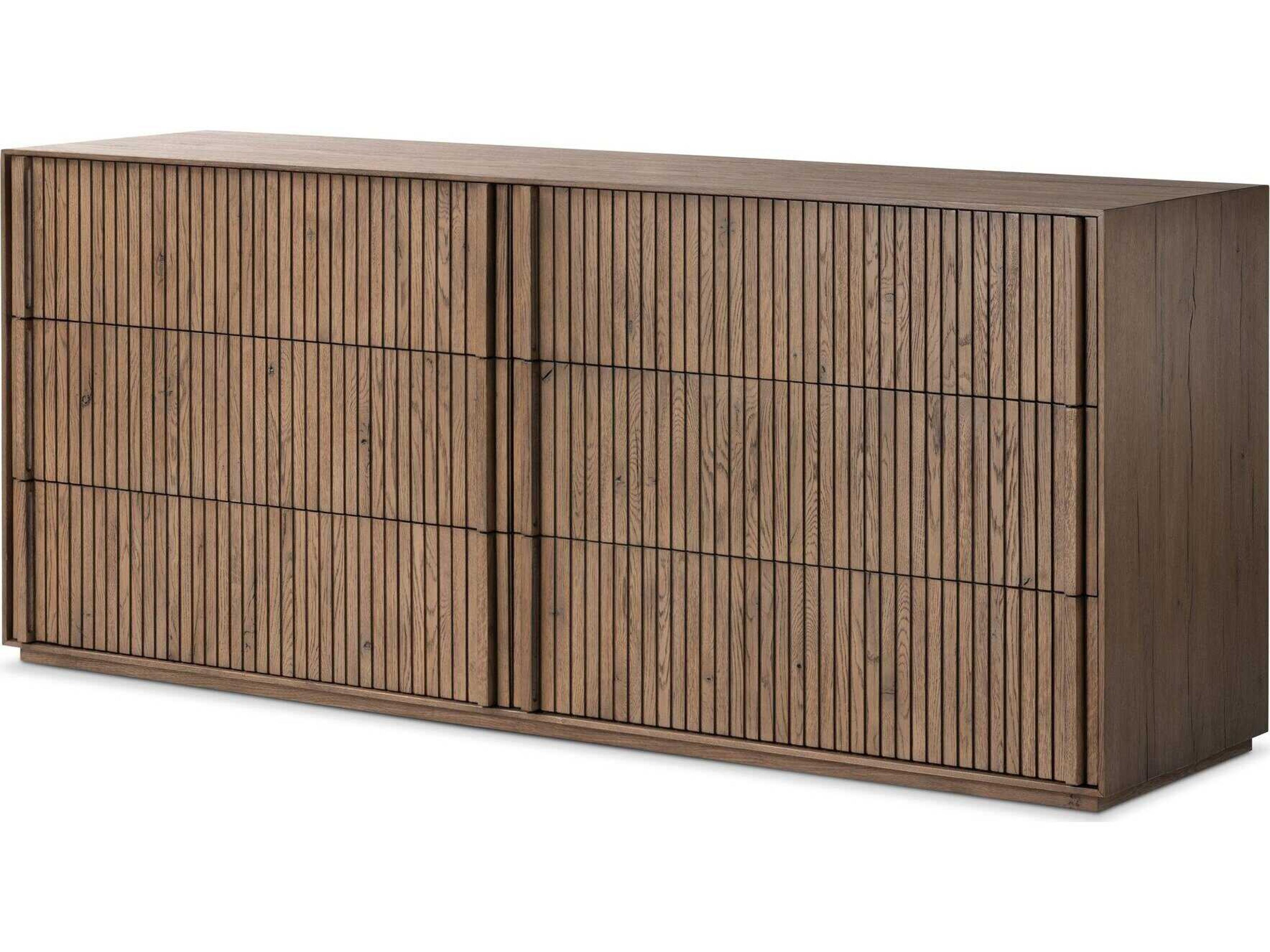 Four Hands Bina Leo Rustic Grey 6 Drawer Dresser