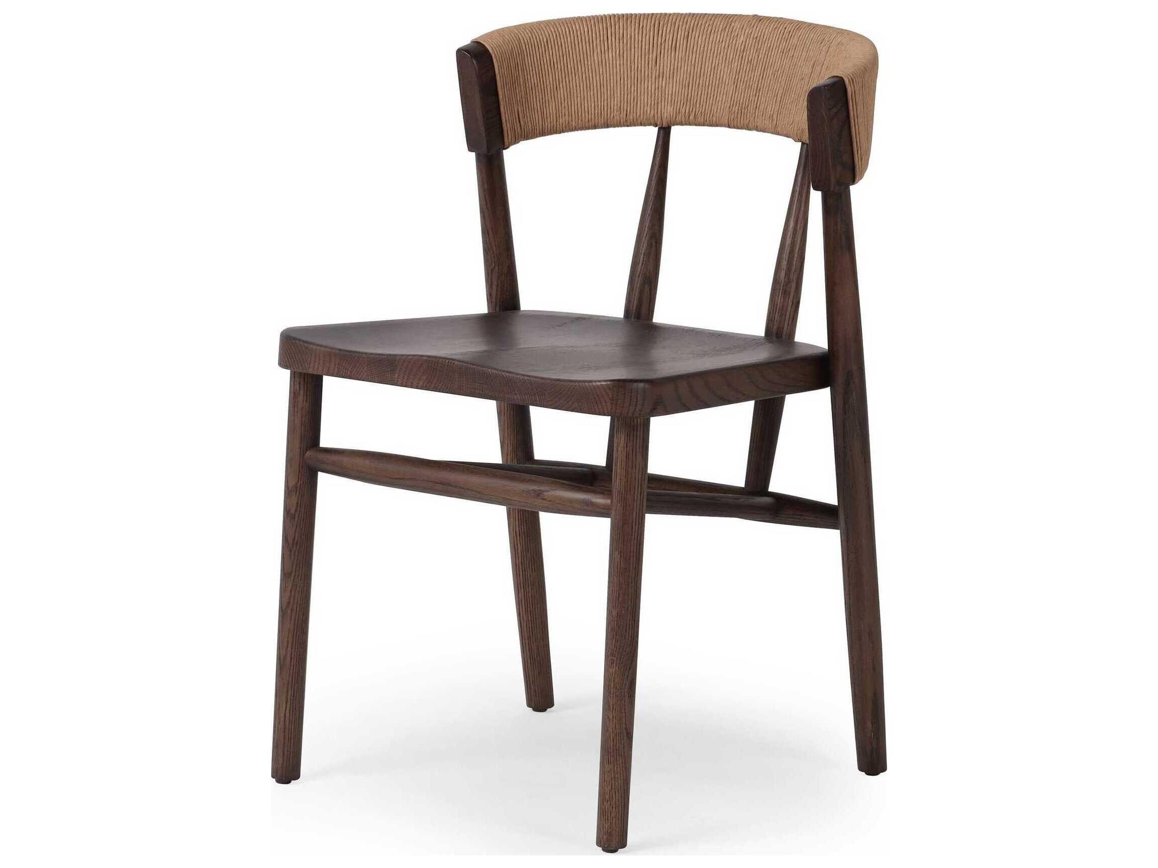 Four Hands Allston Buxton Oak Wood Brown Side Dining Chair