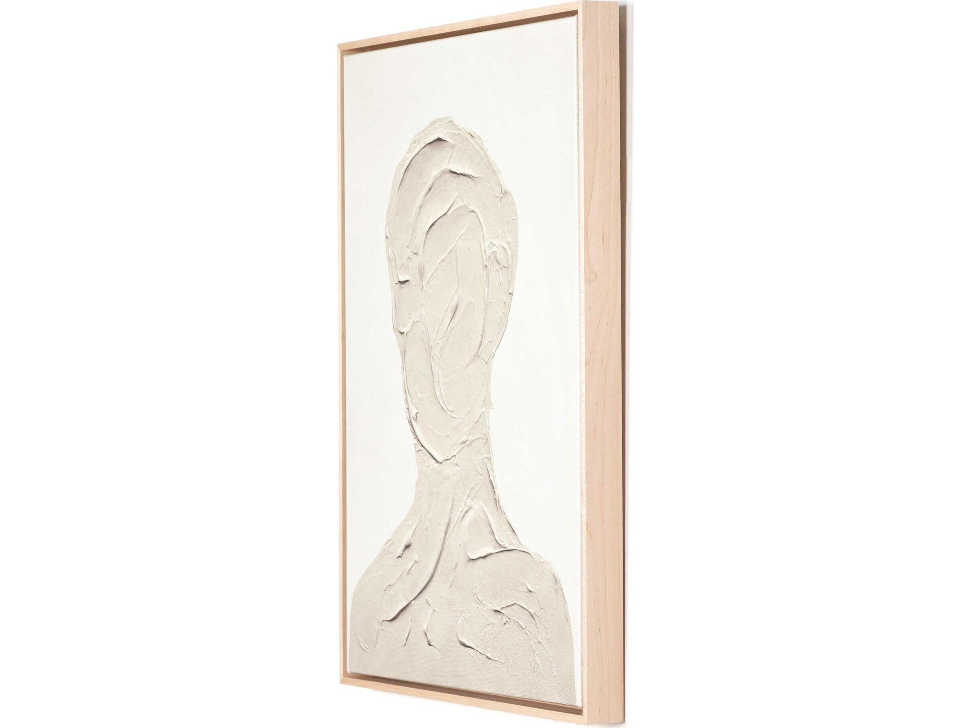 Four Hands Art Studio Portrait 5 by Coup D'esprit Natural Maple Floater  Canvas Wall Art