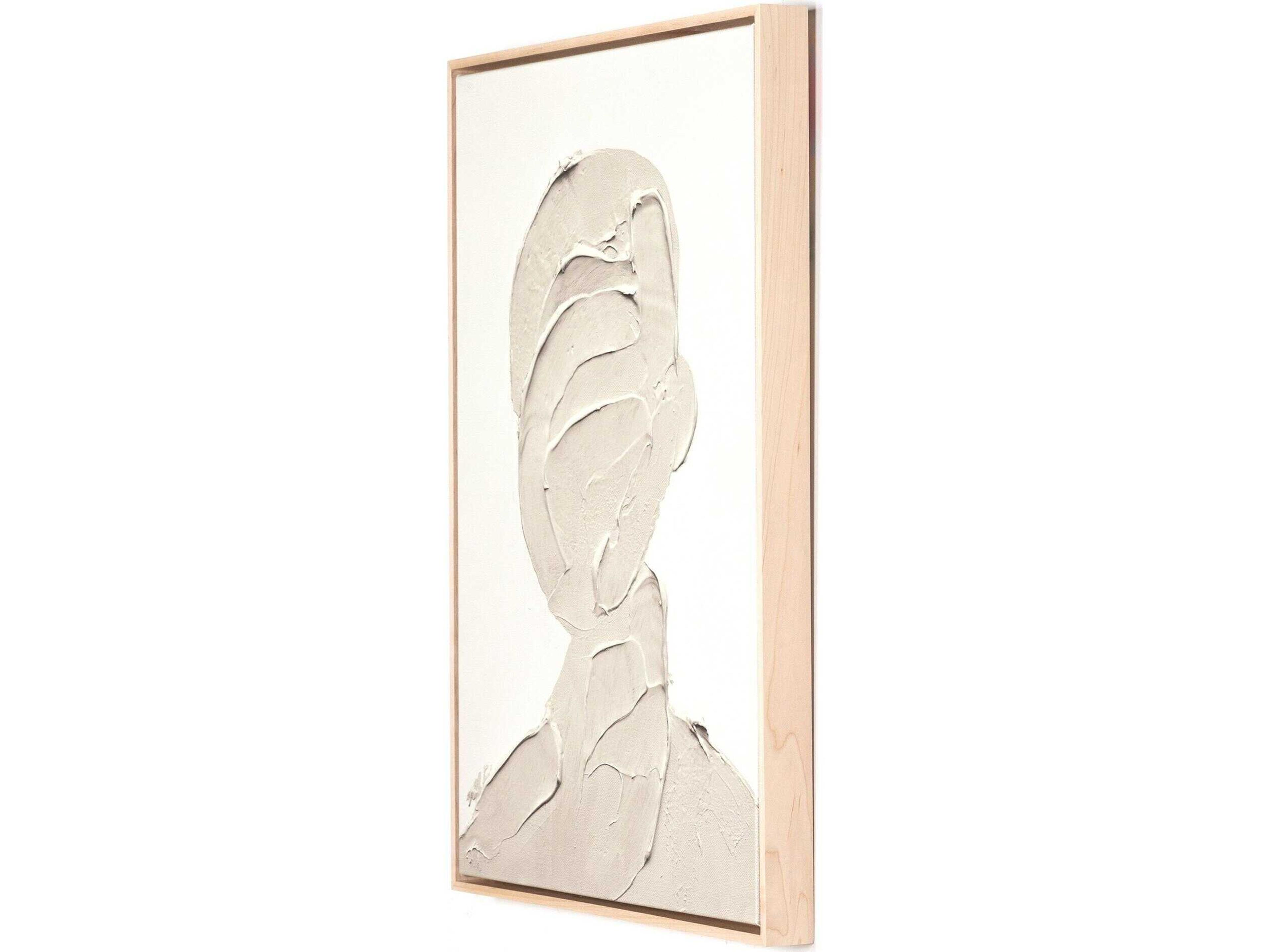 Four Hands Art Studio Portrait 2 by Coup D'esprit Natural Maple Floater  Canvas Wall Art