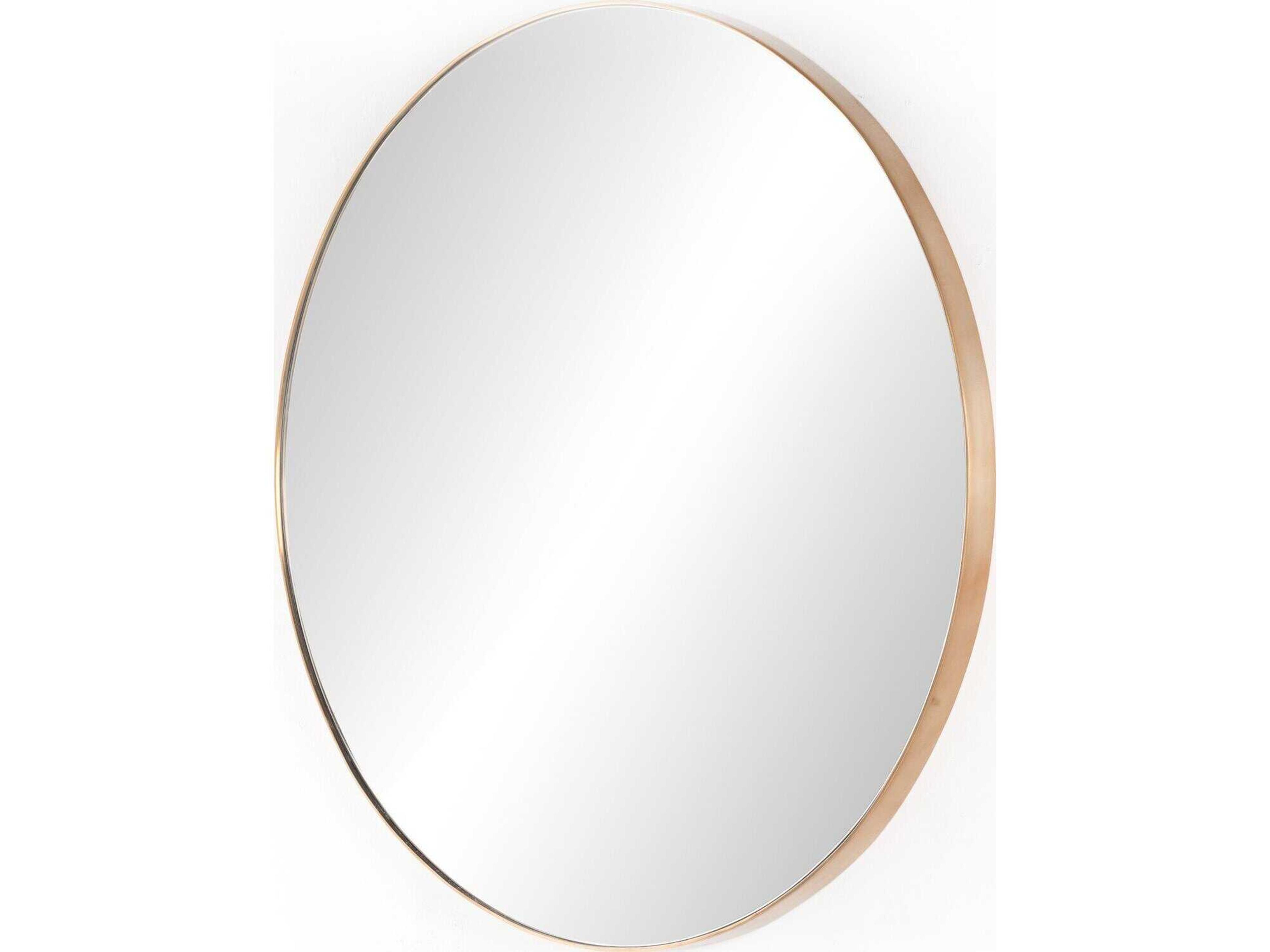 Four Hands Marlow Georgina Polished Brass Round  Mirror