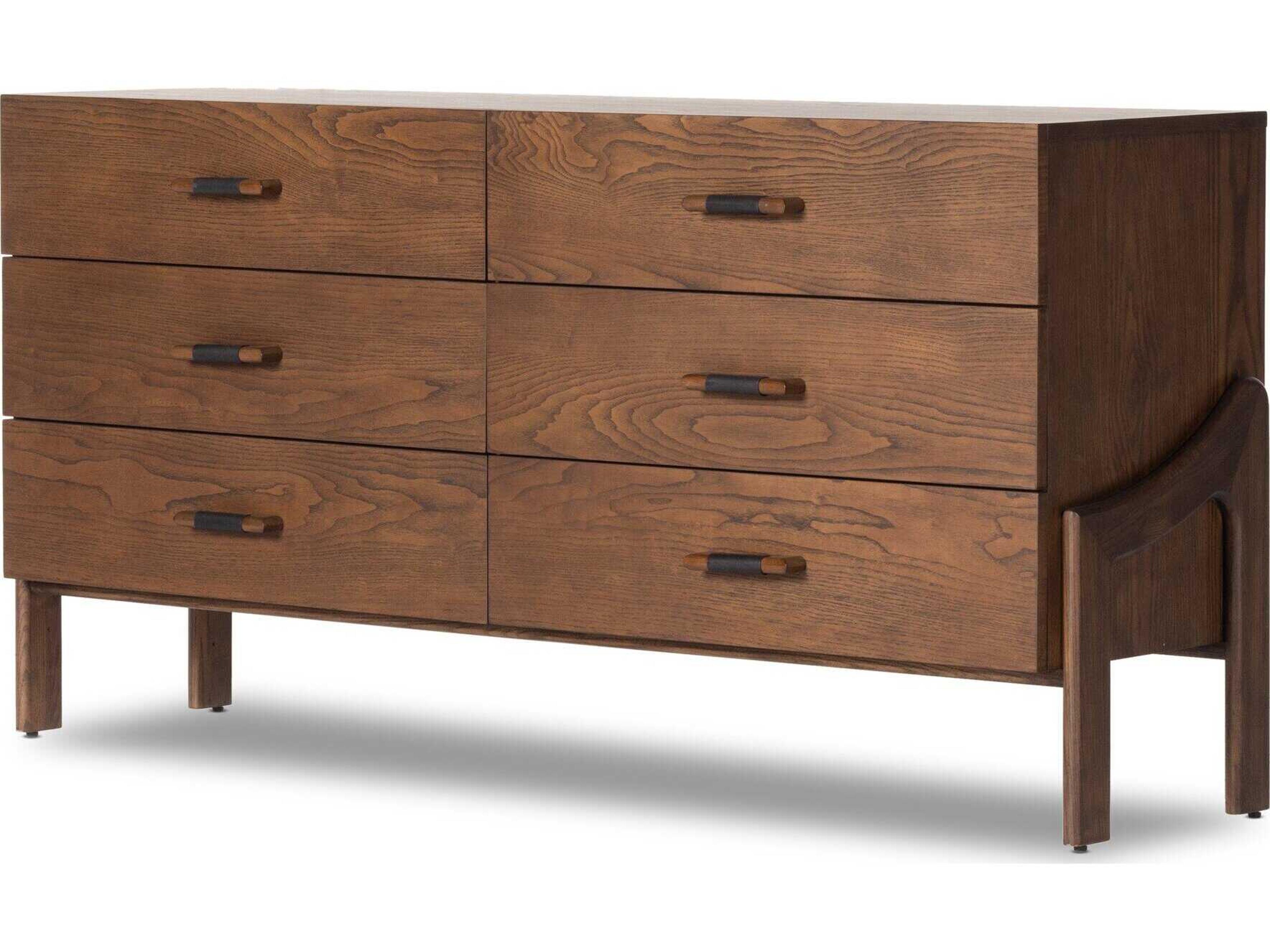 Four Hands Bolton Halston 6-Drawers Ash Wood Double Dresser