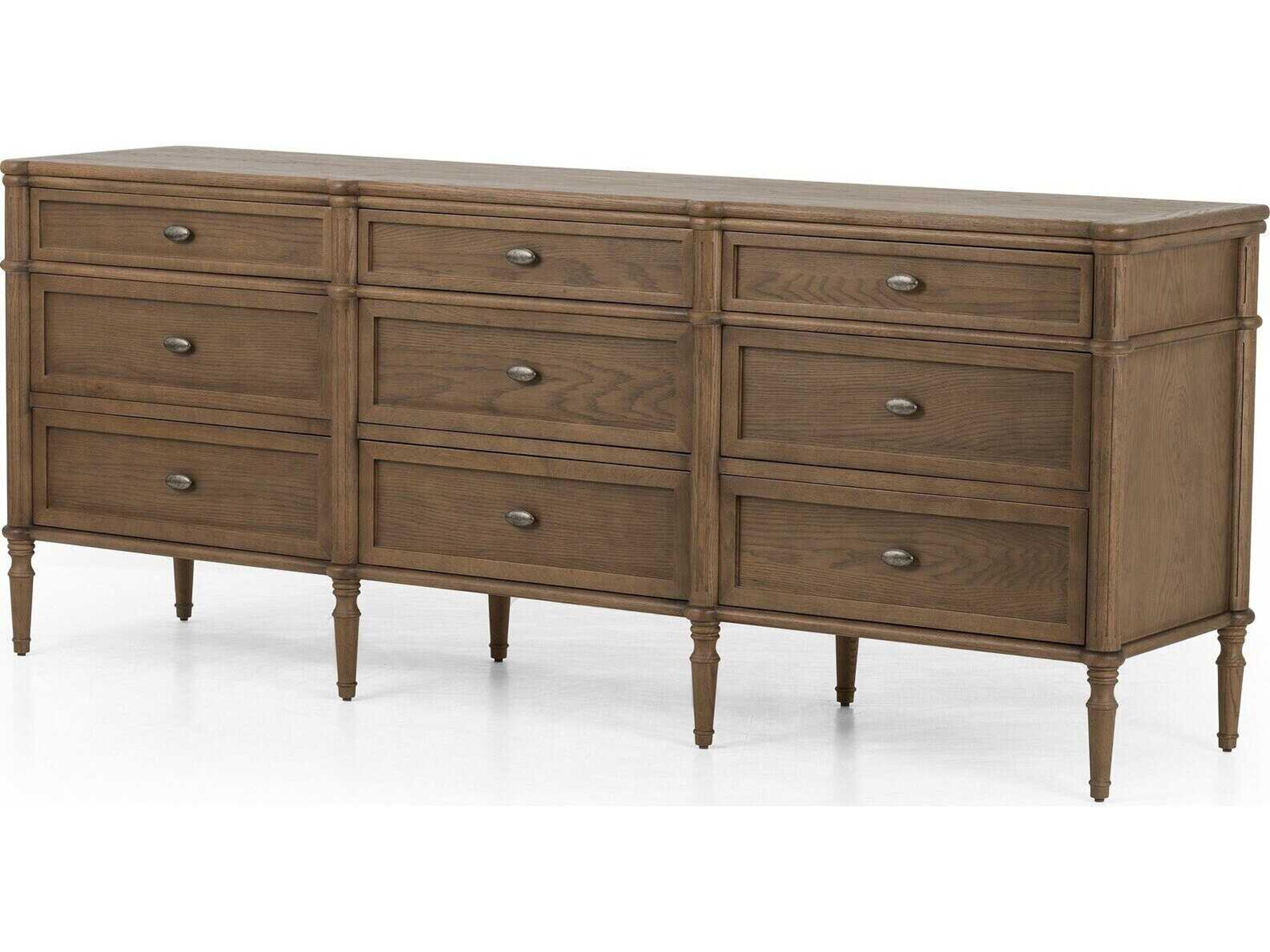 Four Hands Collins Toulouse Toasted Oak  Wood 9 Drawer Dresser