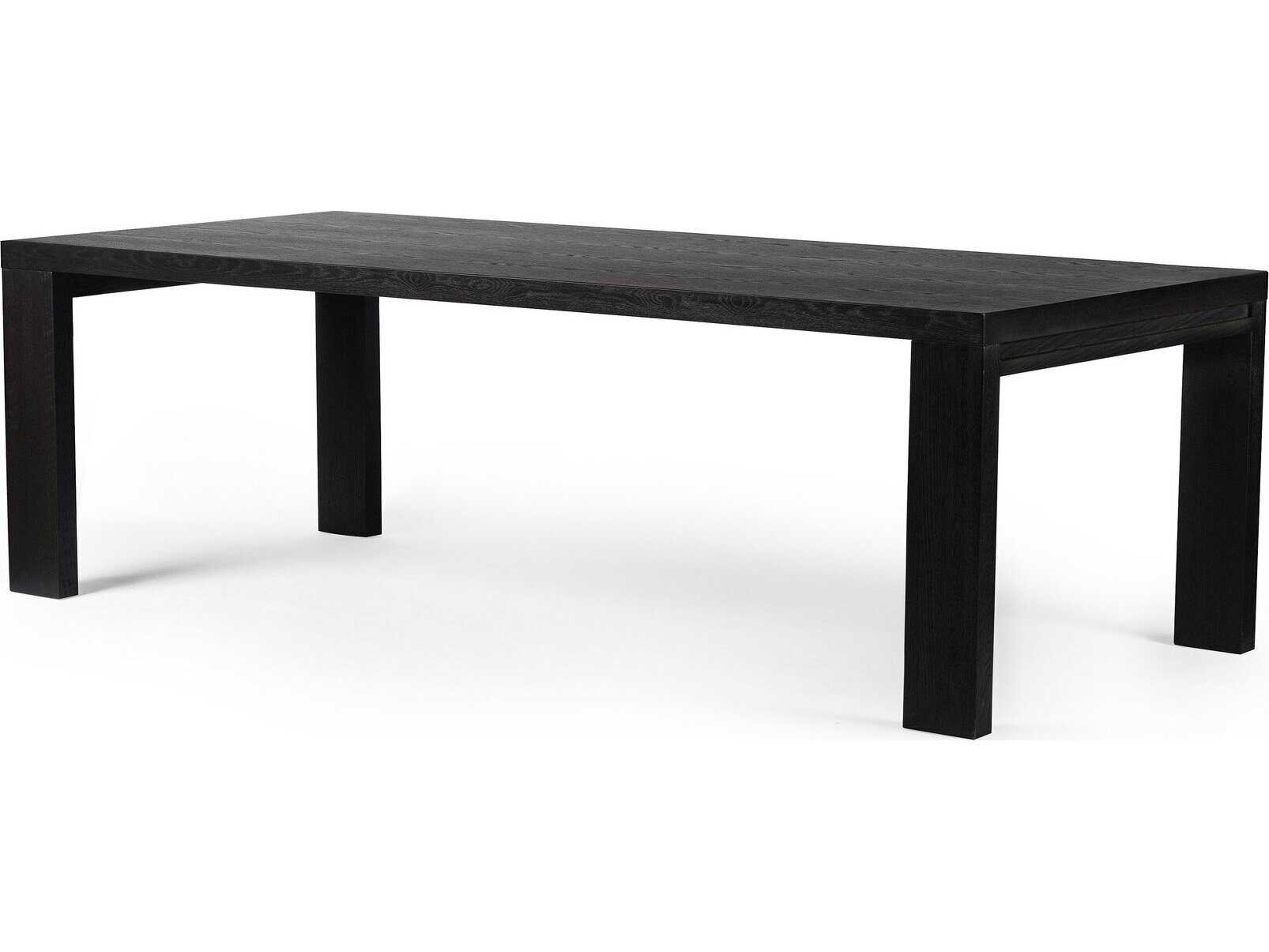 Four Hands Irondale Millie Rectangular Wood Drifted Matte Black Dining Table