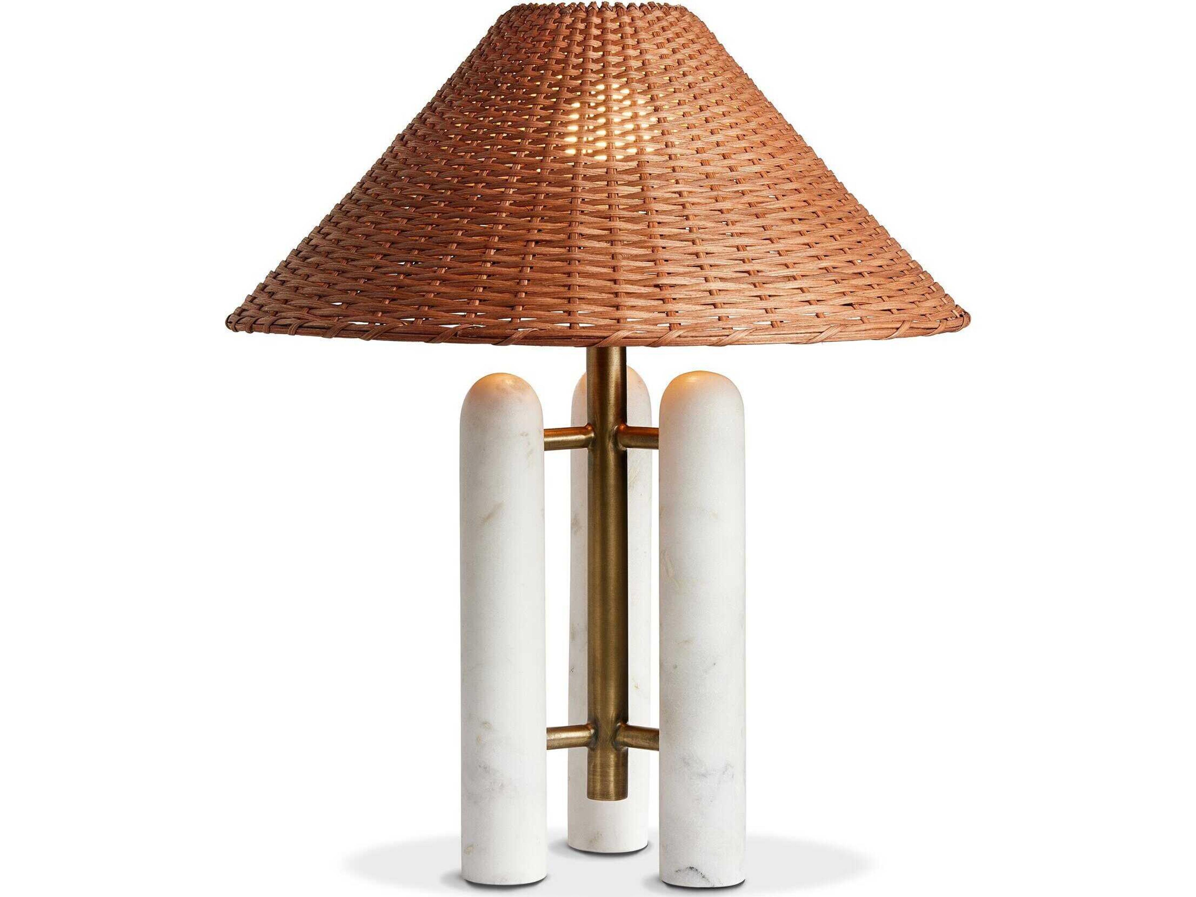 Four Hands White Medici Table Lamp