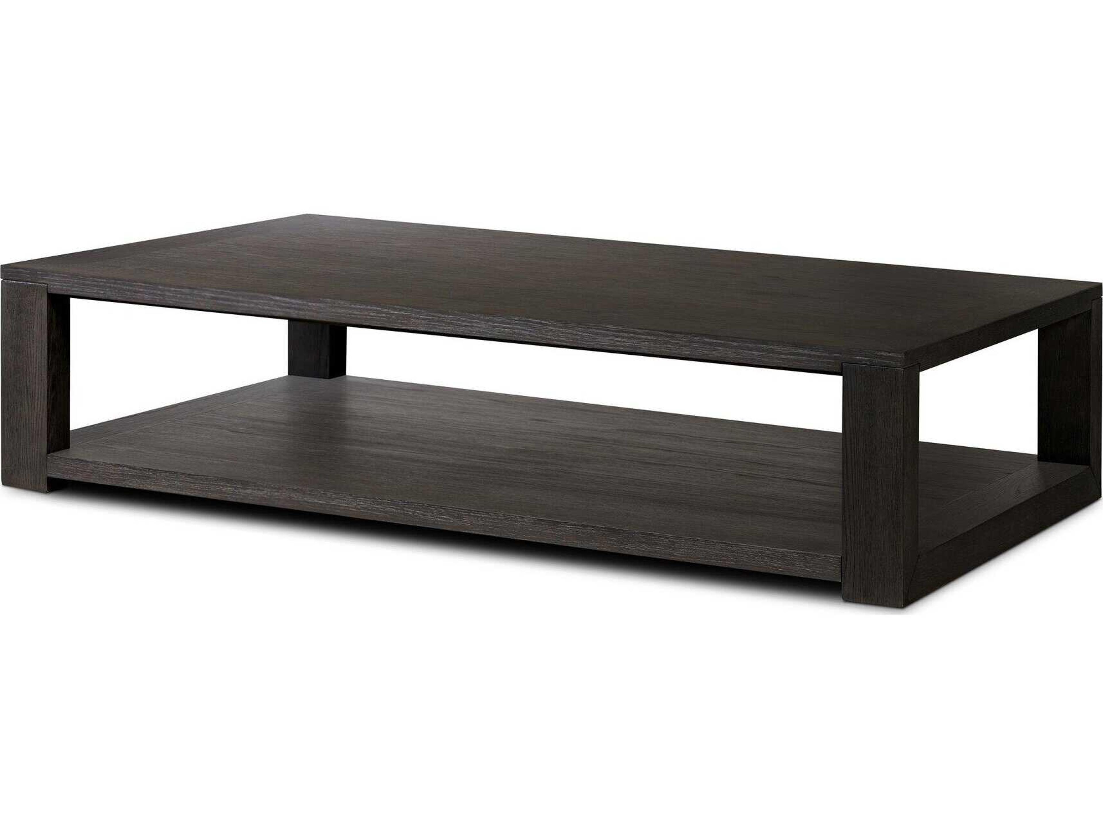 Four Hands Irondale Thomas Dark Anthracite Oak Veneer Rectangular Wood Coffee Table