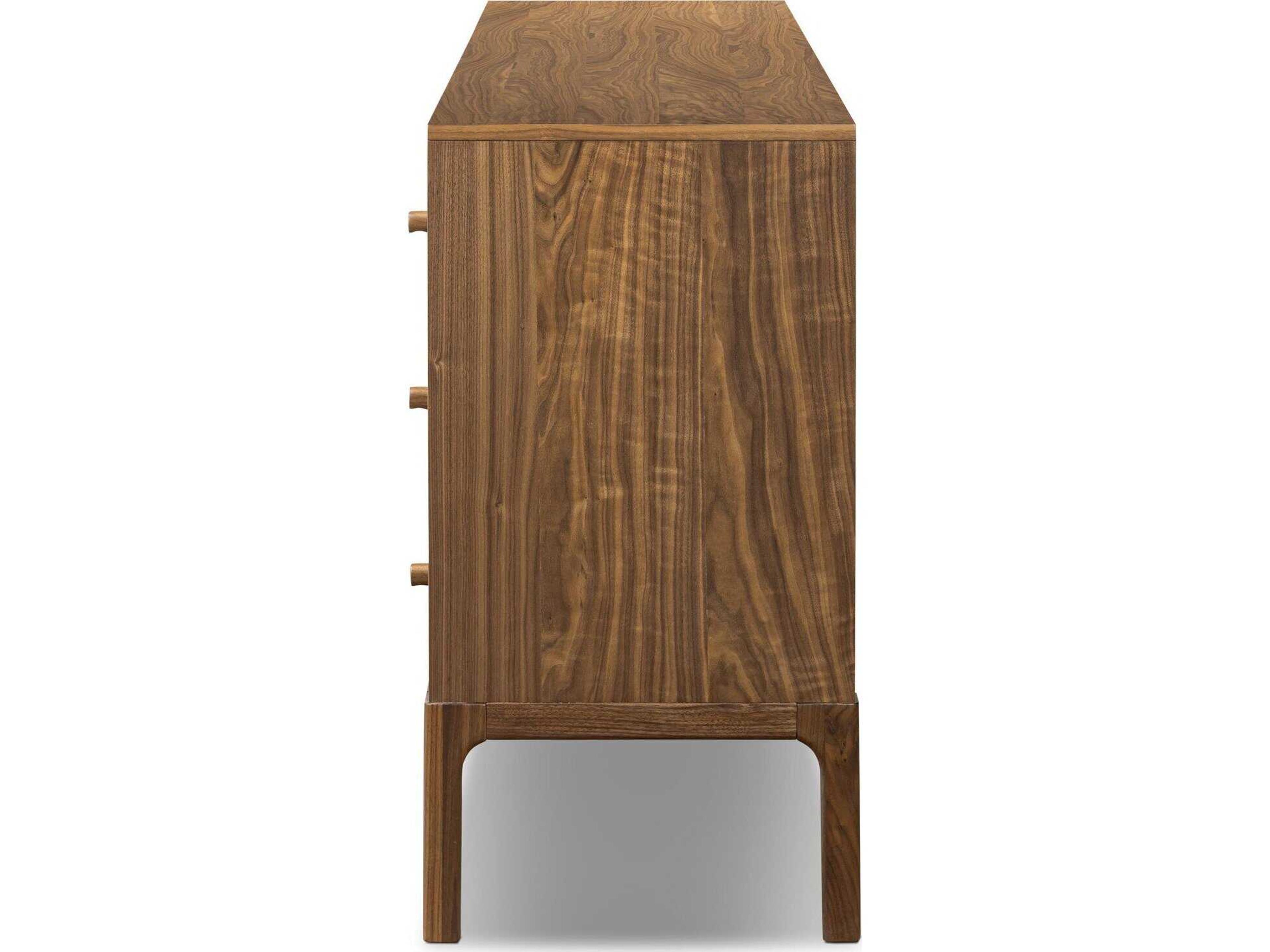 Luxecor Globetrotter Arturo Natural Walnut Veneer Wood 9 Drawer Dresser