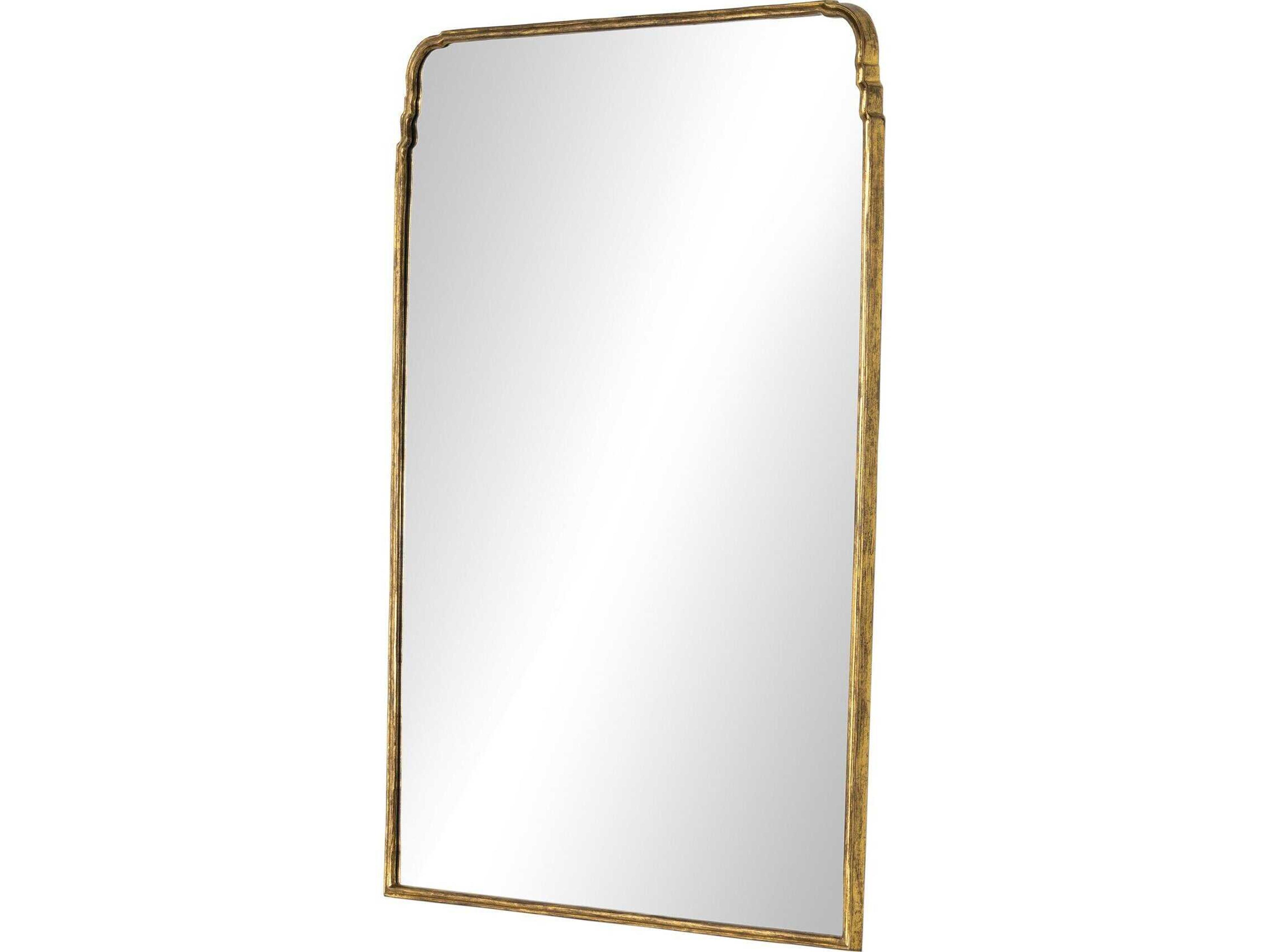 Four Hands Asher Loire Antiqued Gold Leaf Grand Floor Mirror