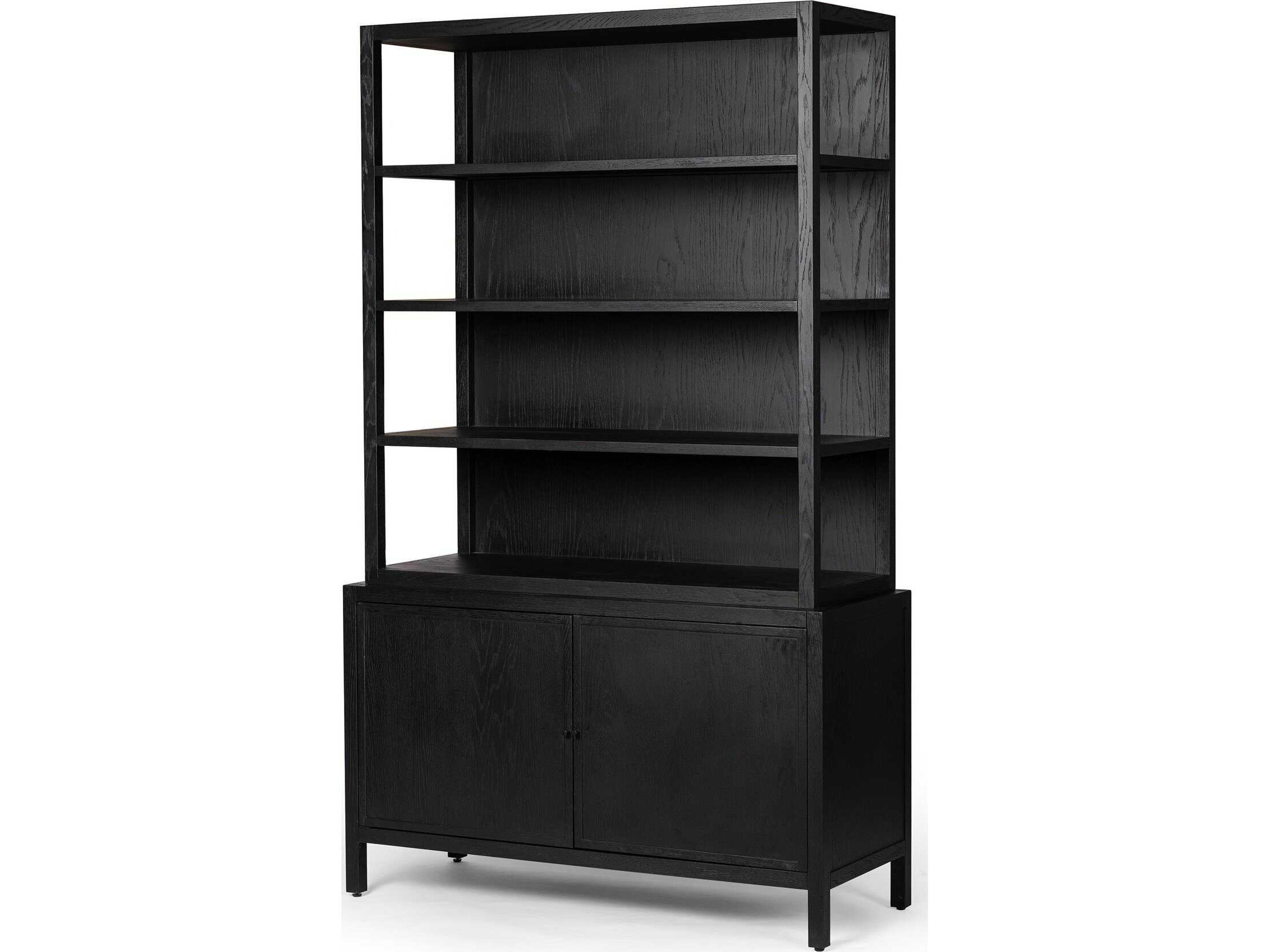 Four Hands Westgate Hopkins Brushed Ebony Oak Bookcase