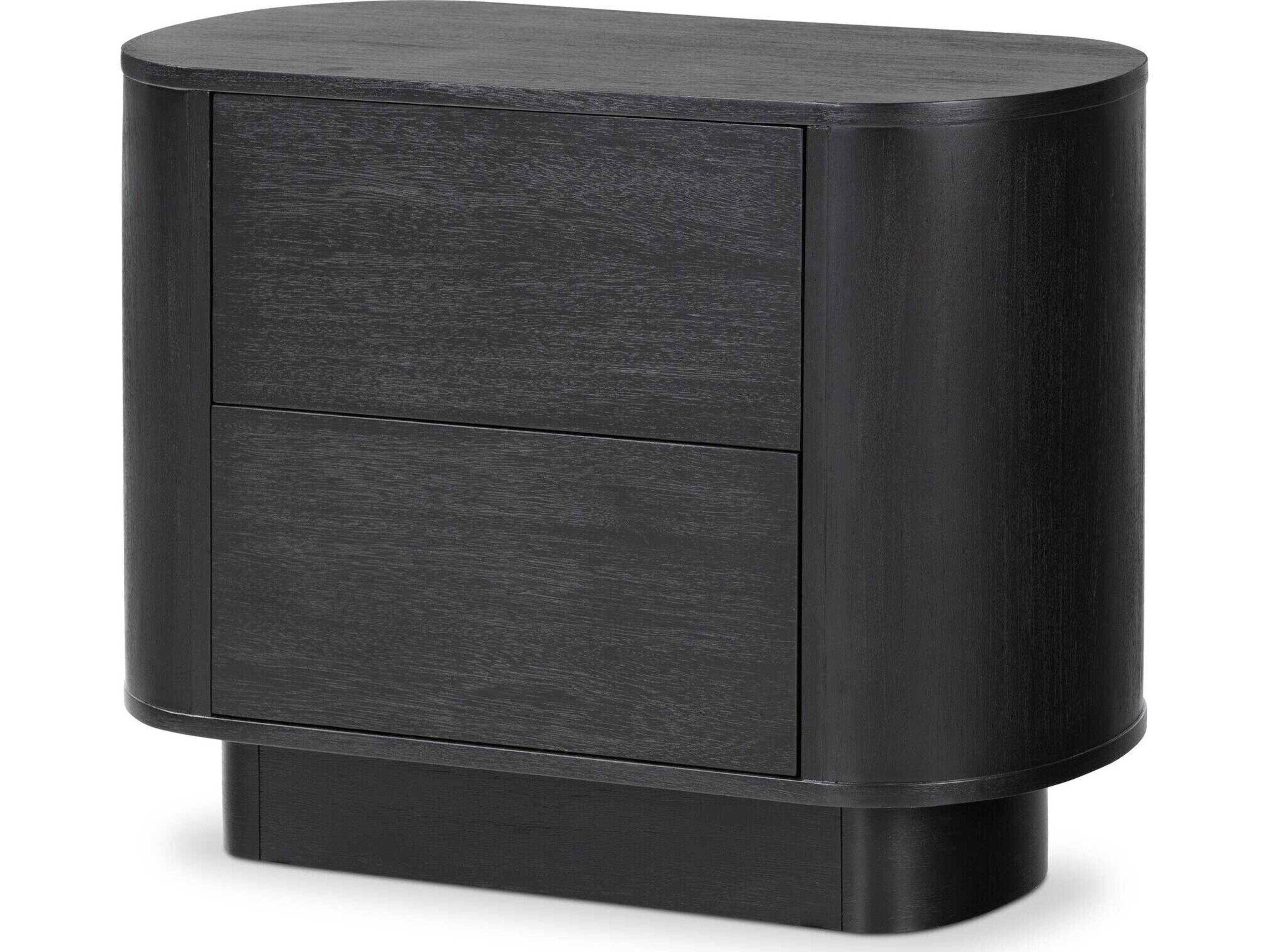 Haiden Paden 2-Drawers Acacia Wood Nightstand