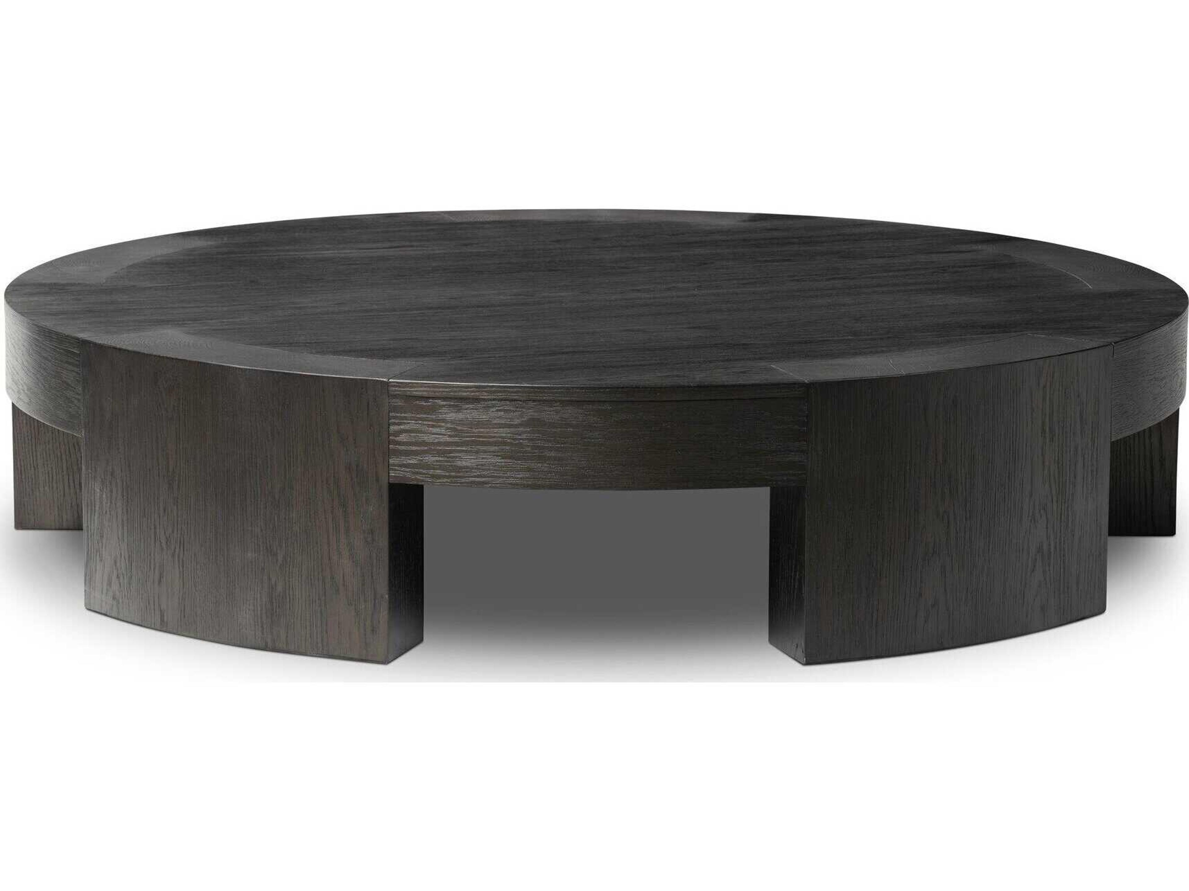 Four Hands Irondale Sheffield Charcoal Oak Veneer Coffee Table