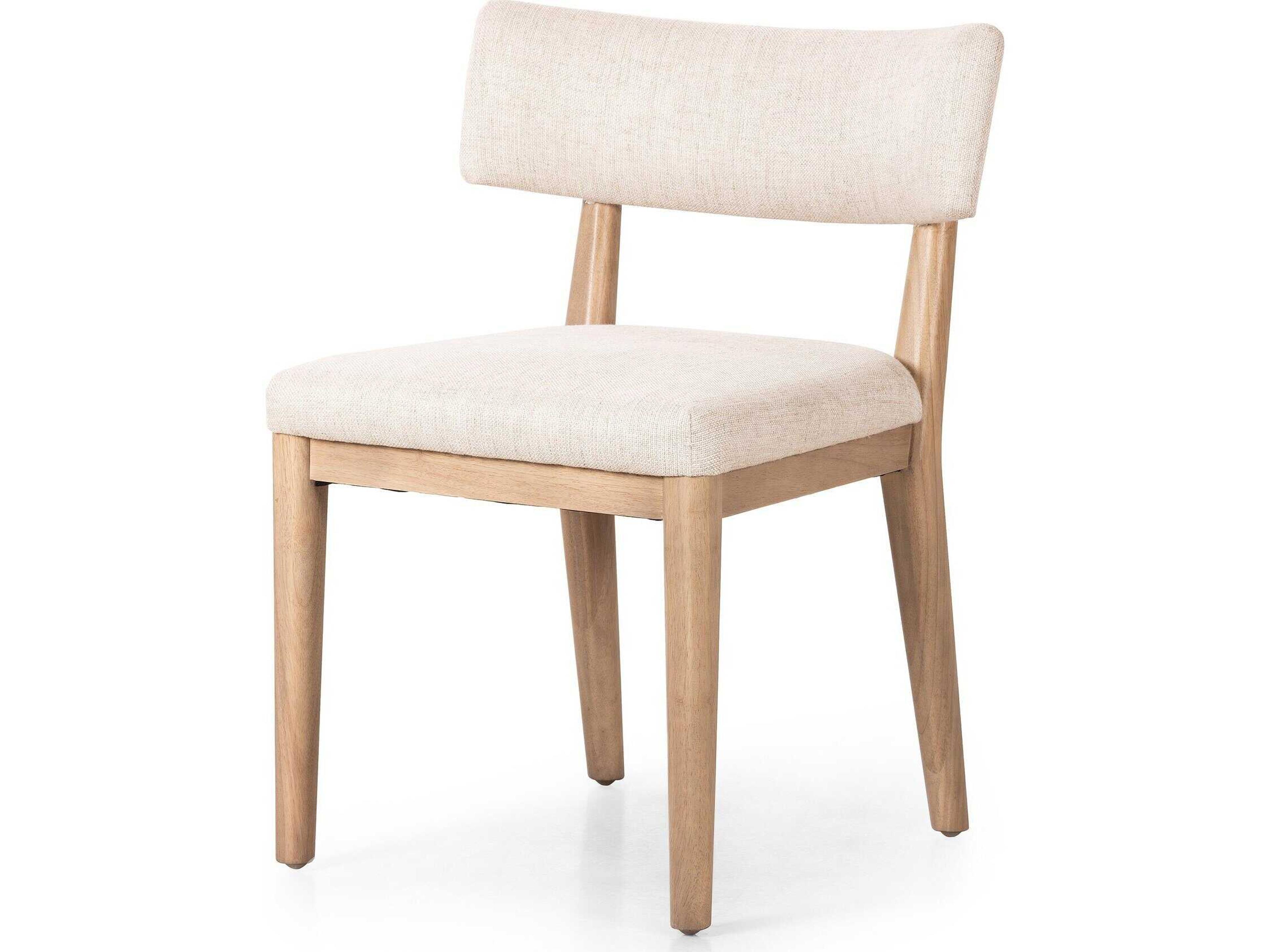 Four Hands Caswell Cardell Parrawood Beige Upholstered Side Dining Chair