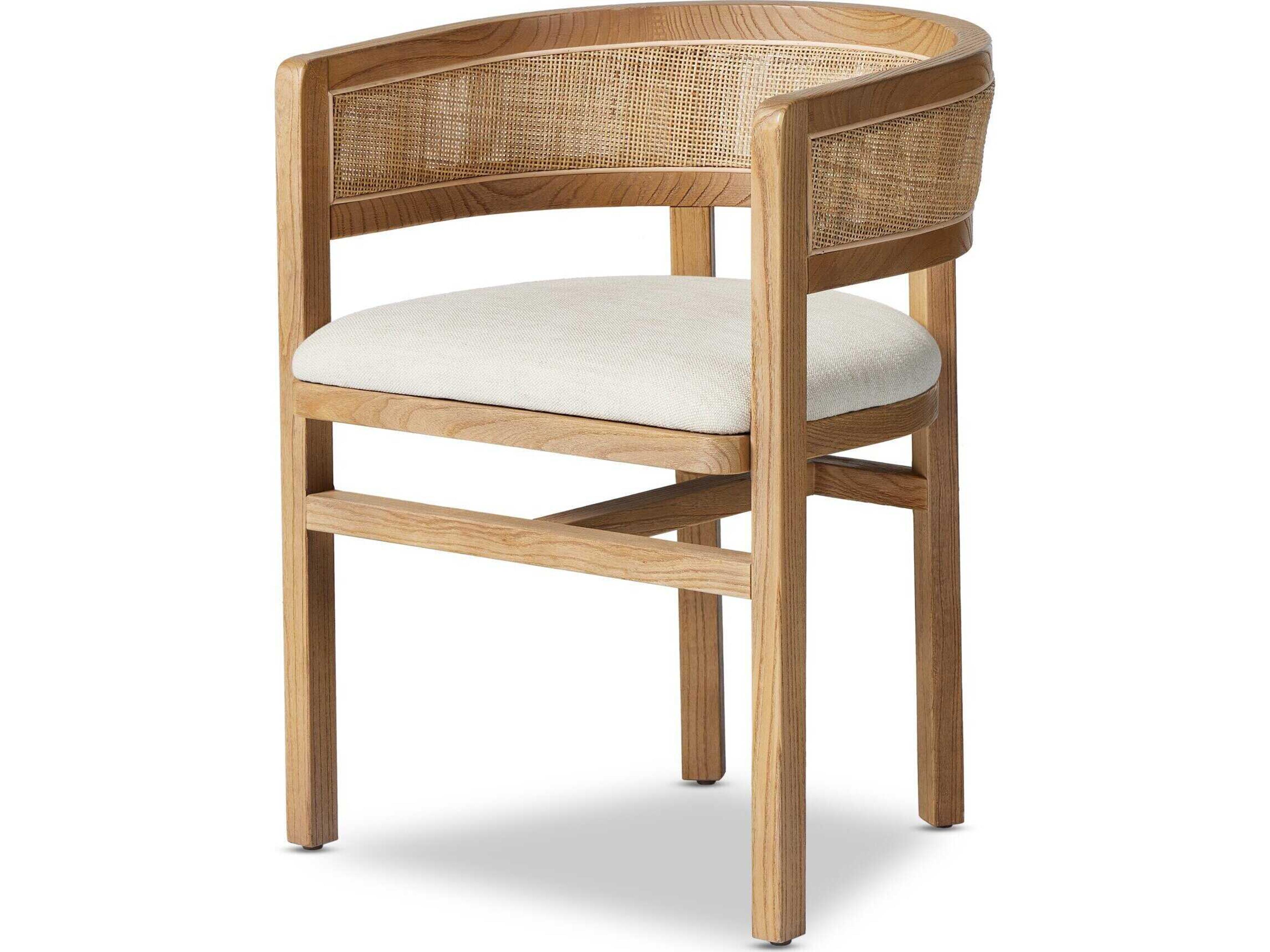 Four Hands Keston Cordoba Brown Upholstered Arm Dining Chair