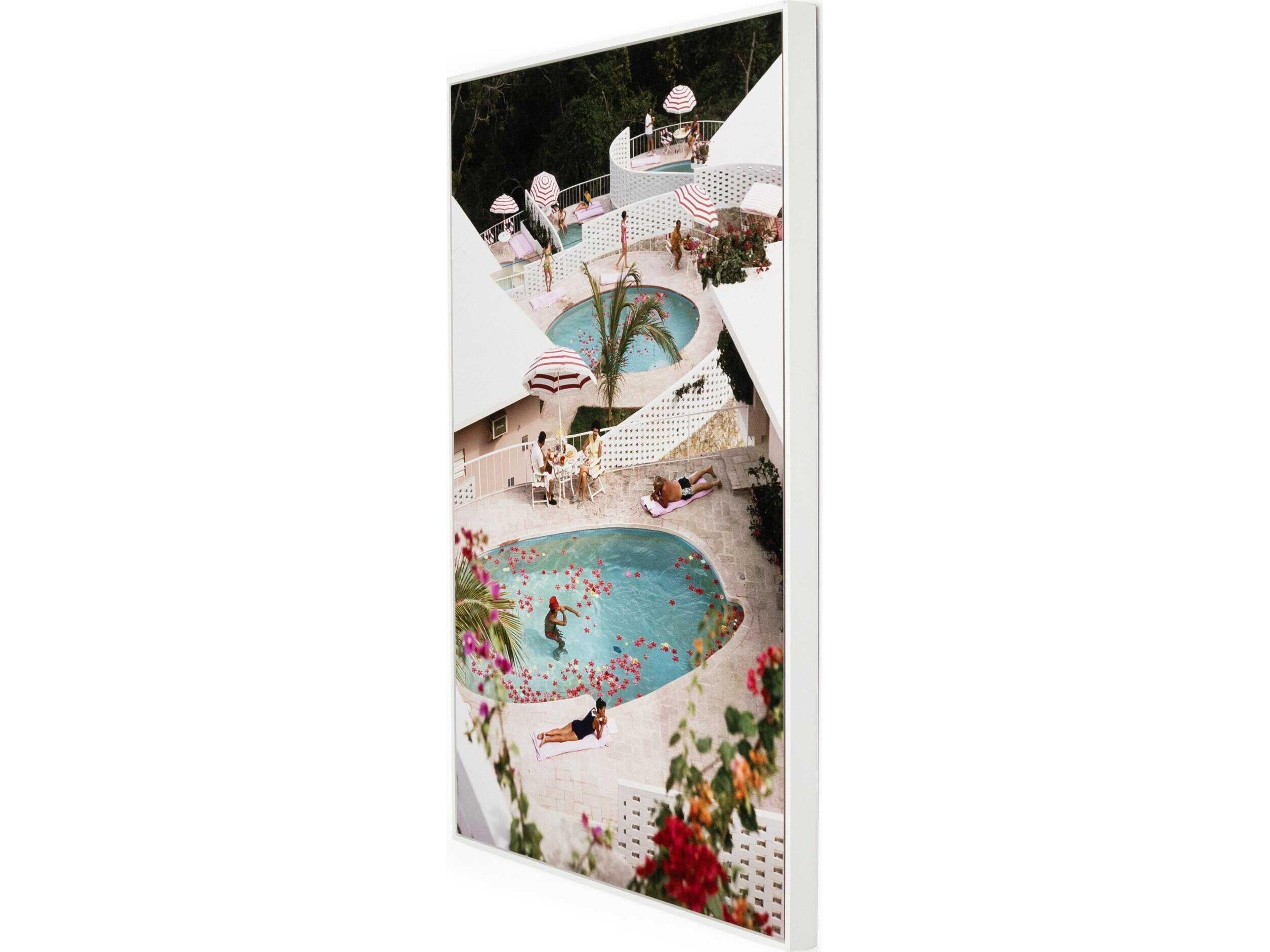 Four Hands Art Studio Las Brisas Hotel by Slim Aarons White Maple Floater  Canvas Wall Art