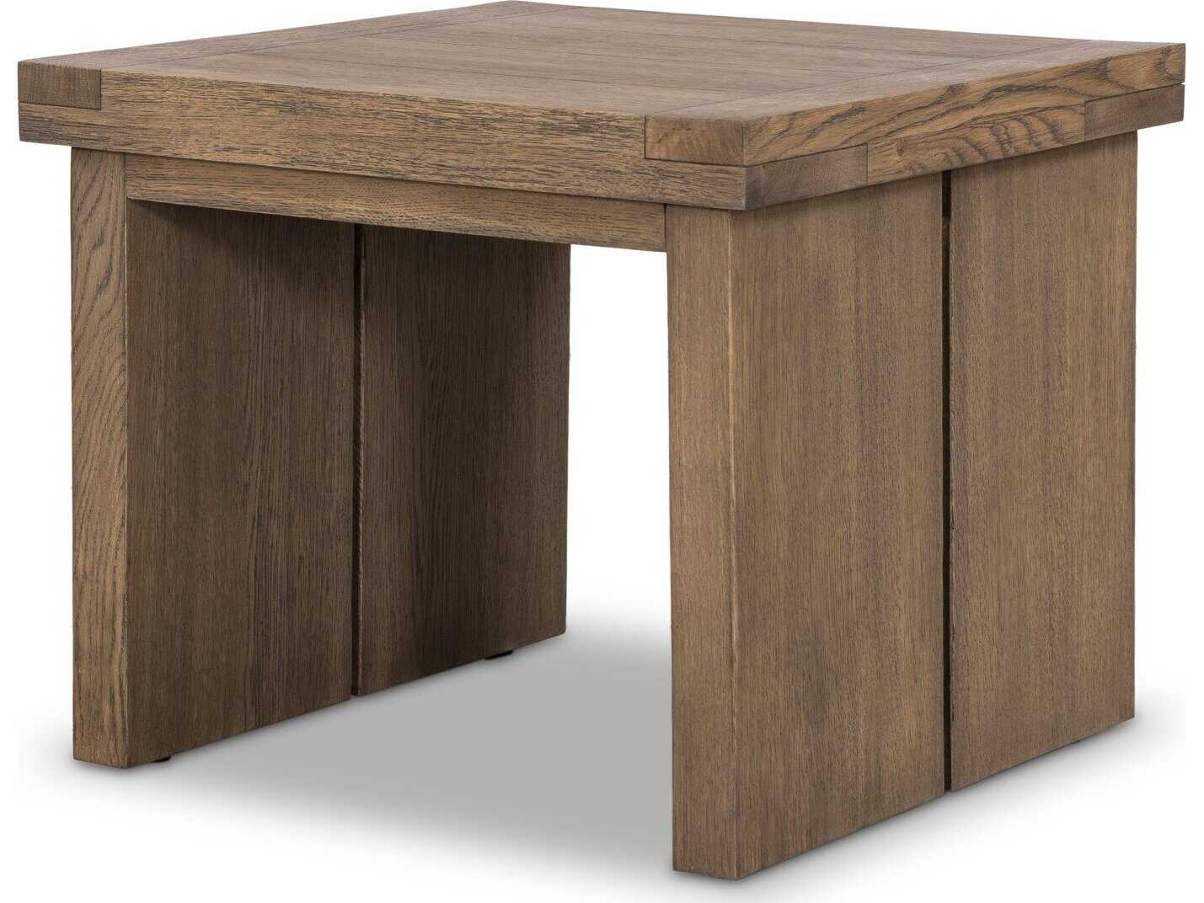Four Hands Bennett Warby Worn Oak Veneer End Table