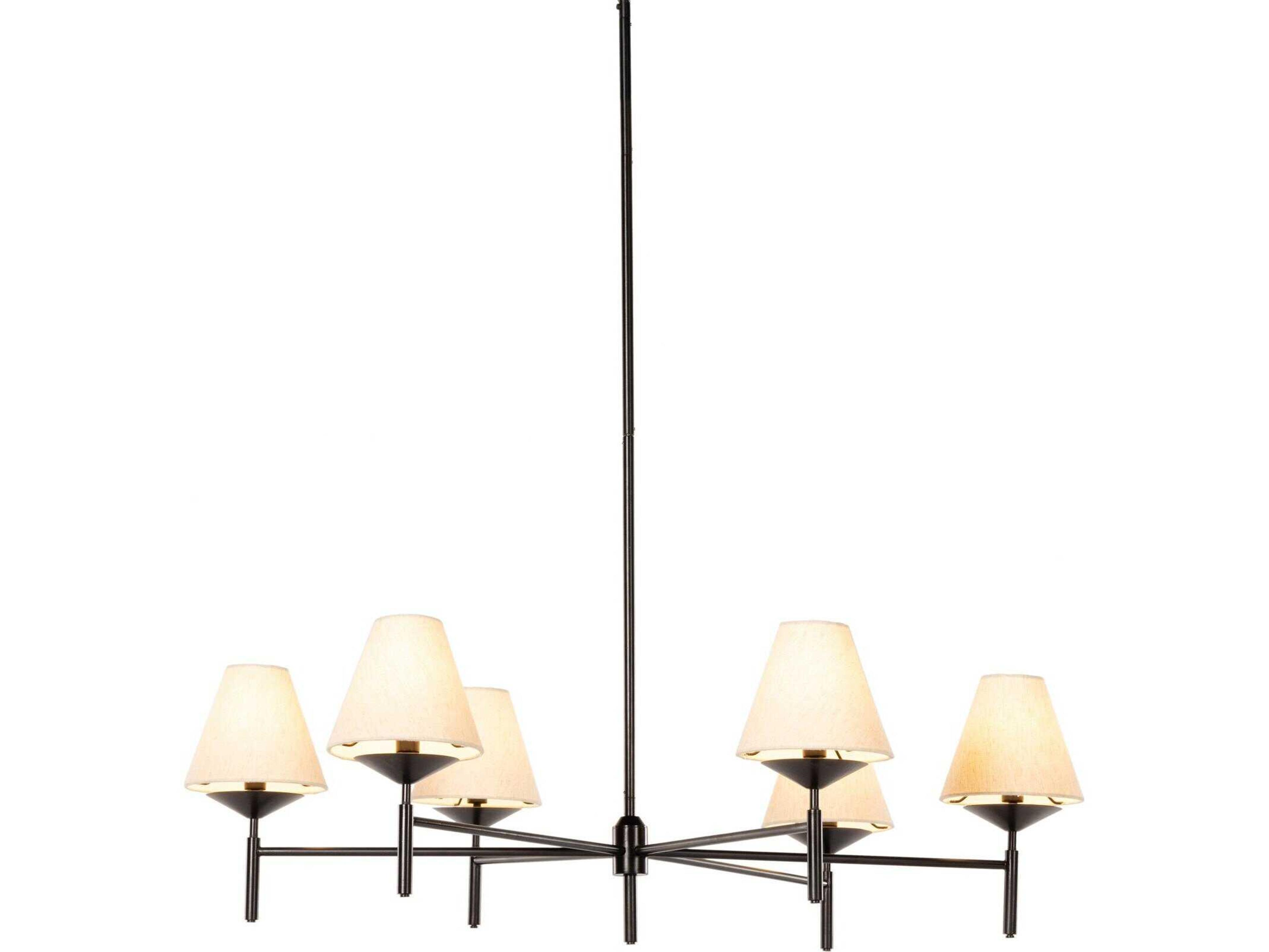 Four Hands Hutton Dodie Jet Black Chandelier