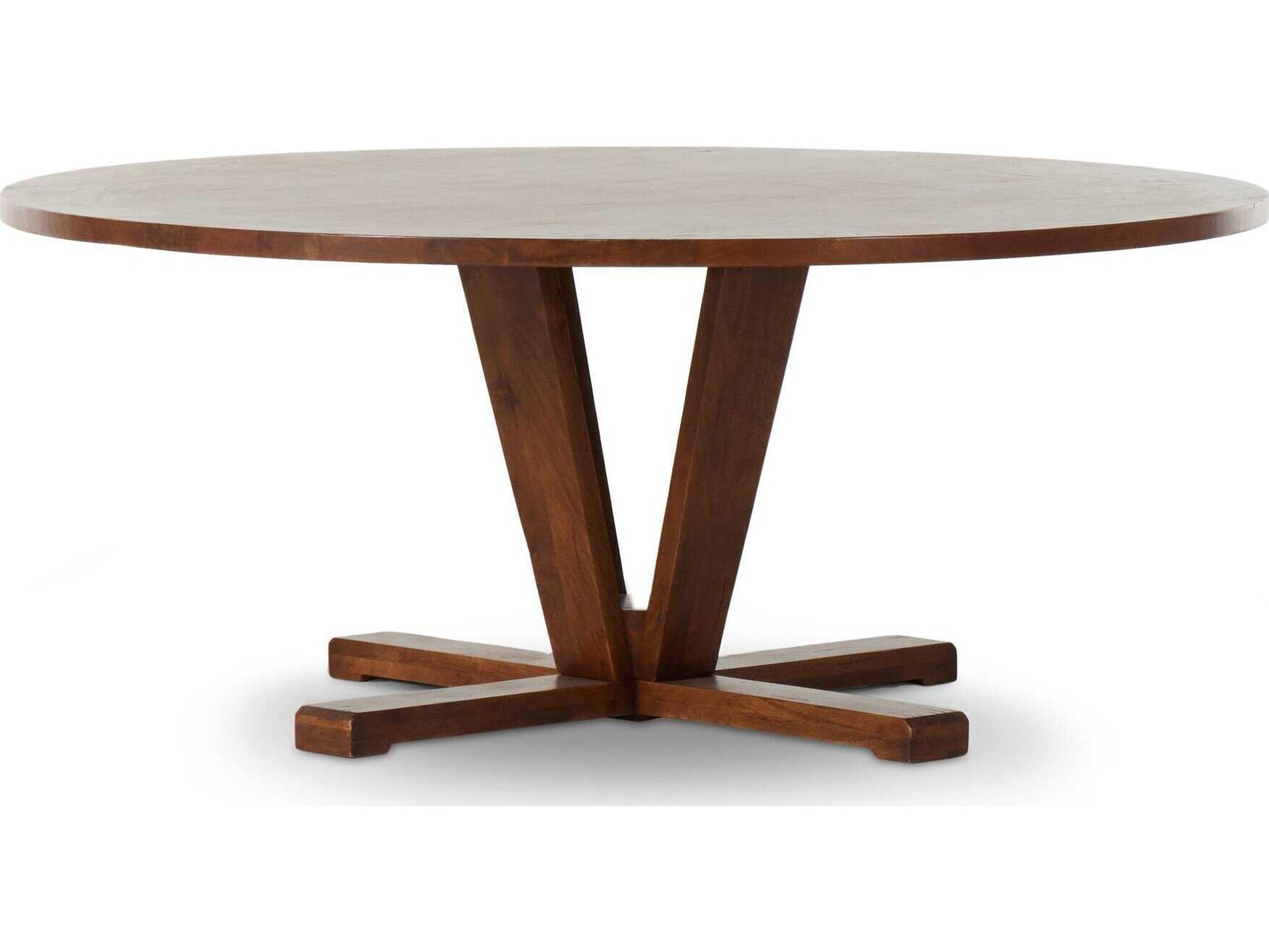 Four Hands Harmon Cobain Round Wood Reclaimed Mango Dining Table
