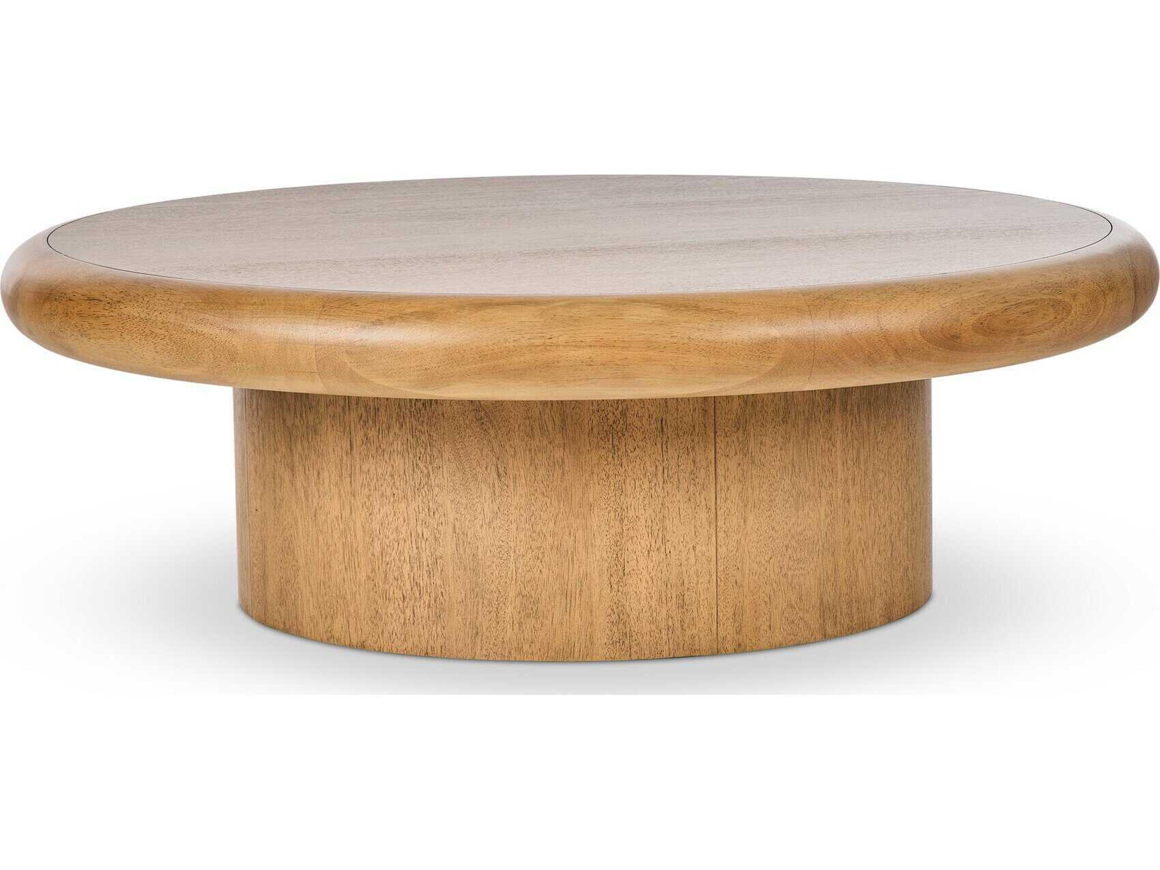 Four Hands Bolton Zach Round Burnished Parawood Veneer Coffee Table