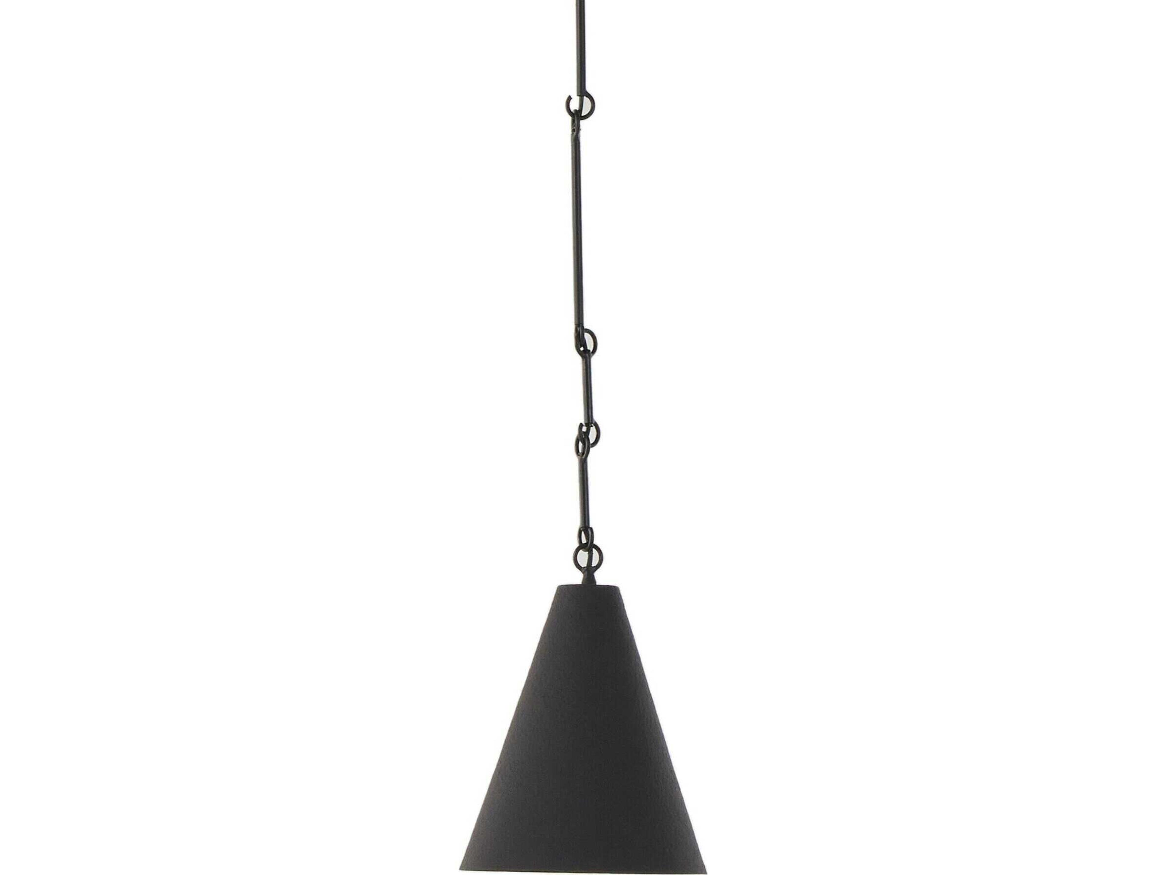 Four Hands Hutton Grazia Matte Black Plaster Mini Pendant