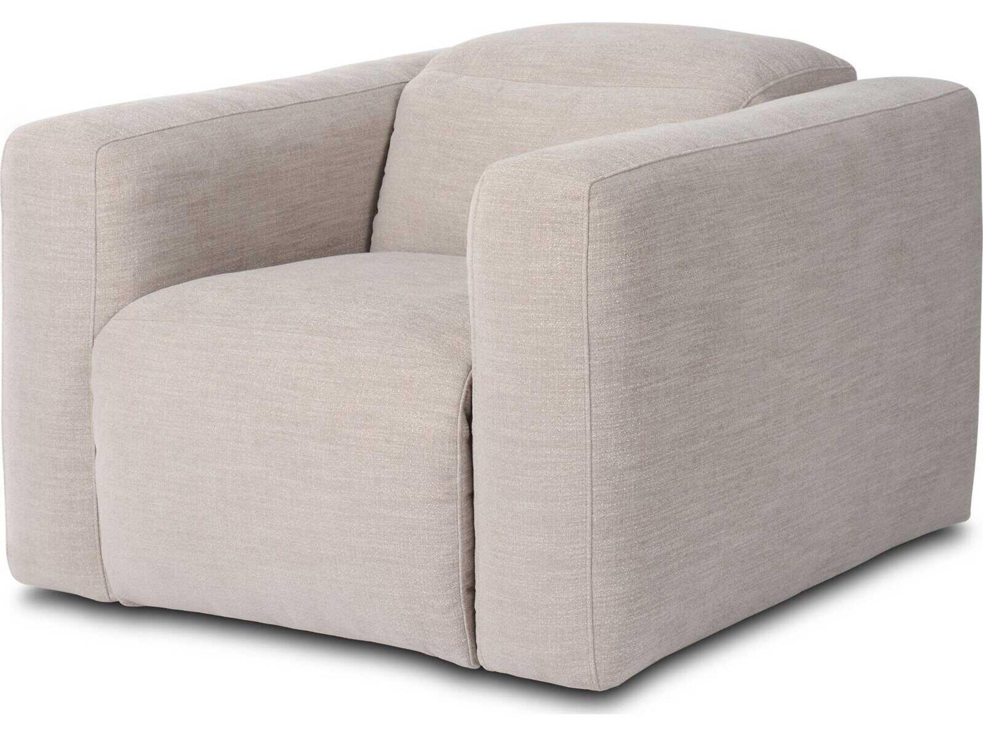 Four Hands Norwood Laken Stone Gray Upholstered Recliner